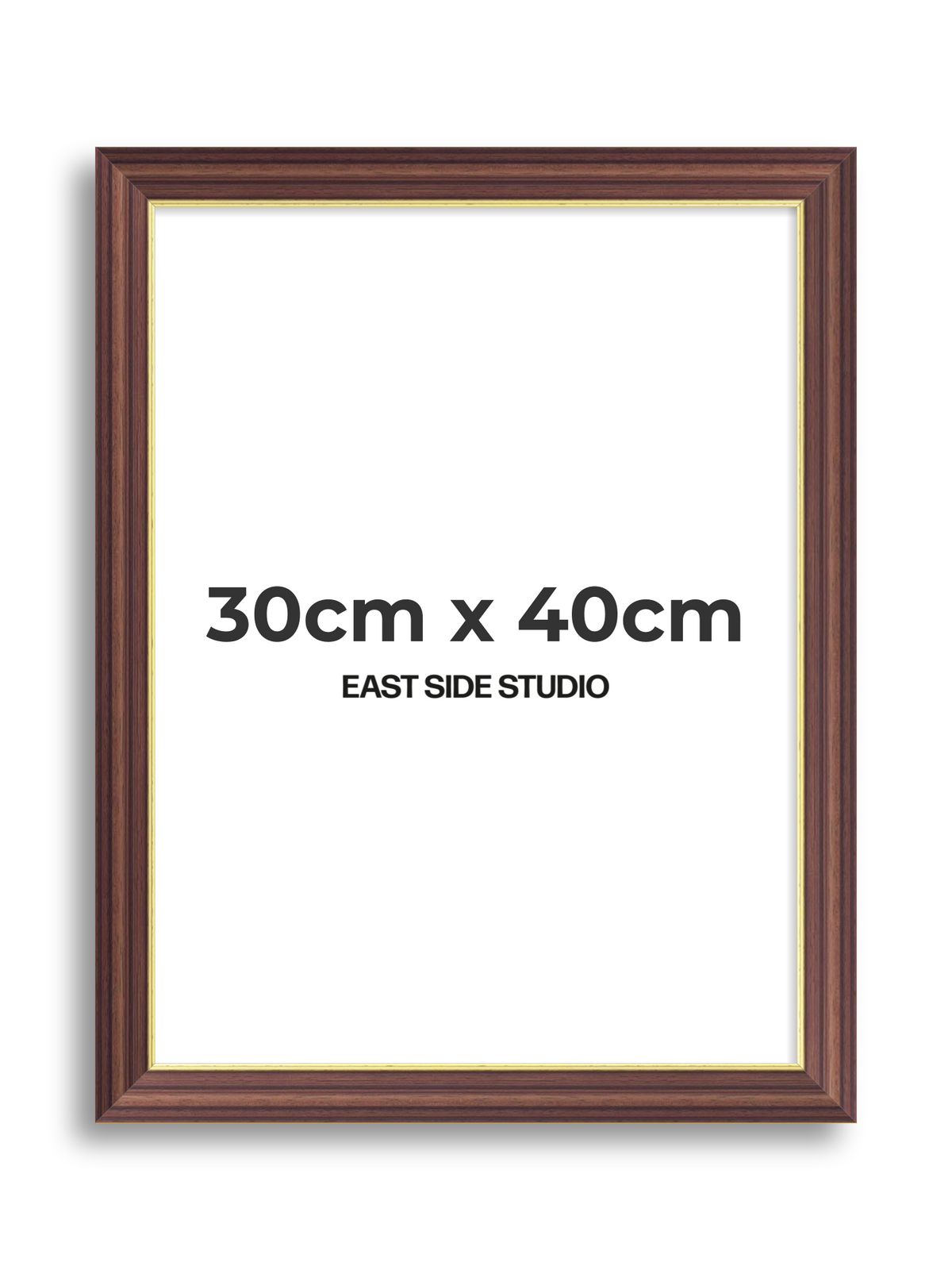 Antique Walnut & Gold 30cm x 40cm picture frame
