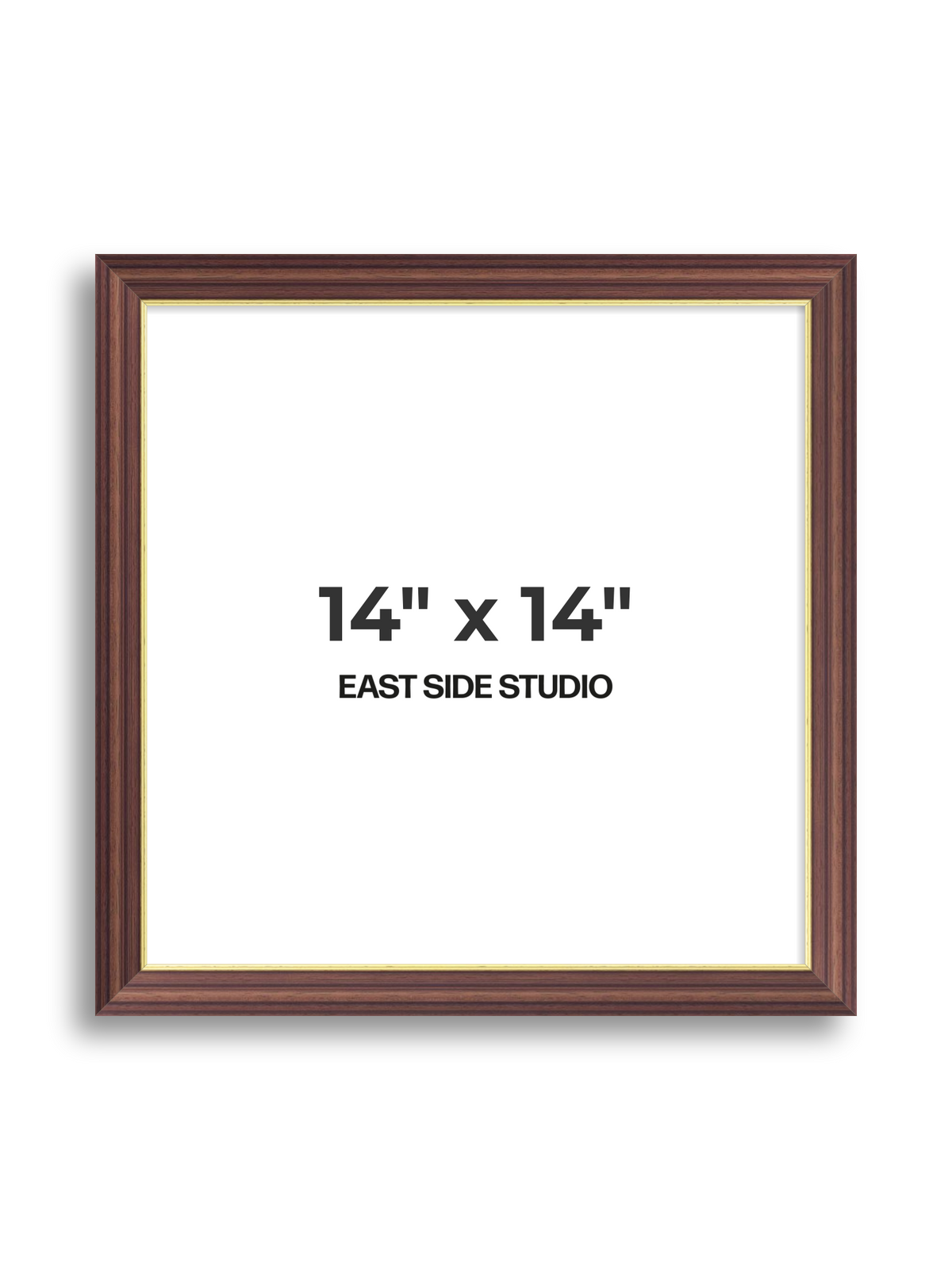 Antique Walnut & Gold 14" x 14" picture frame