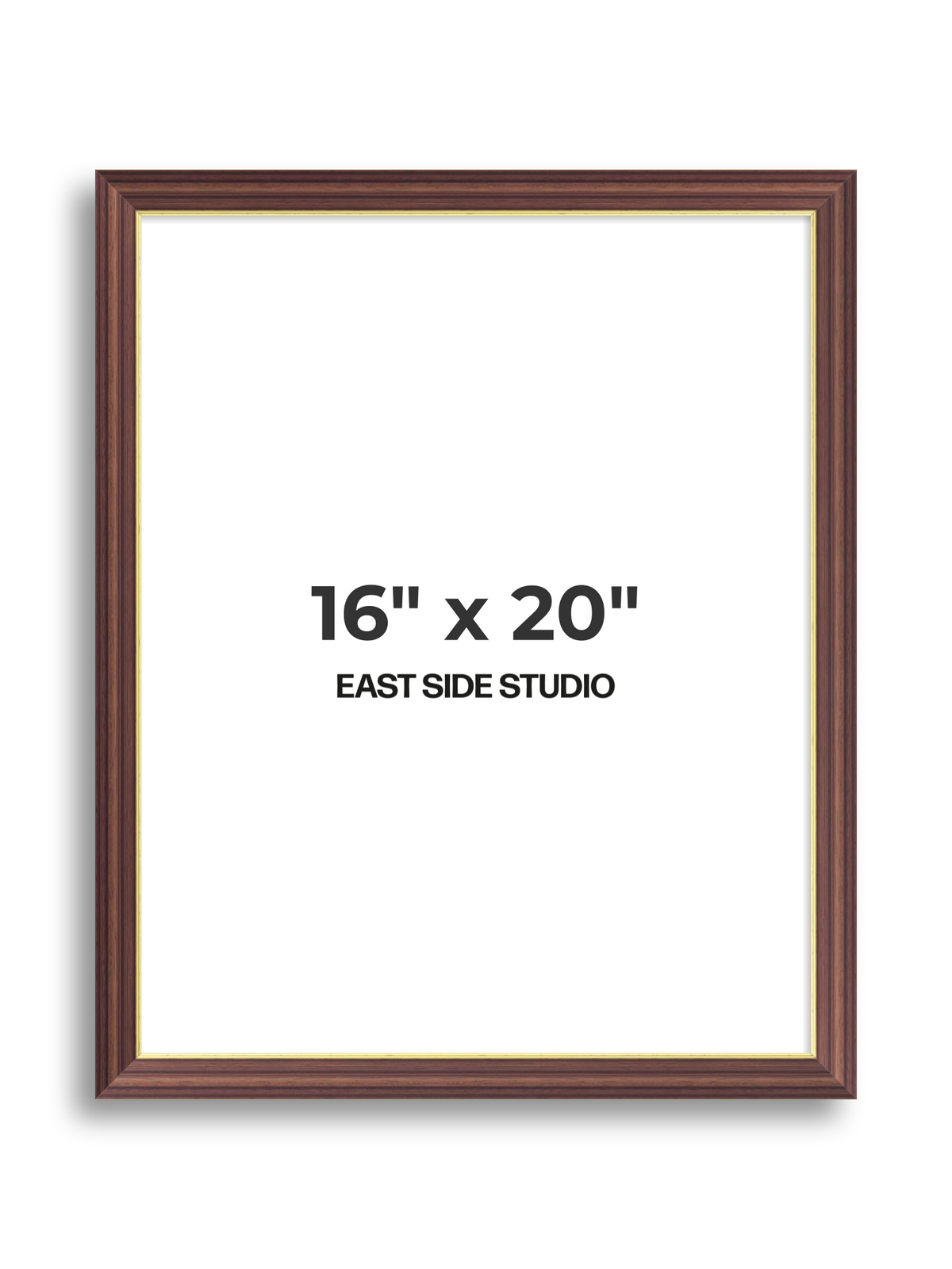 Antique Walnut & Gold 16" x 20" picture frame