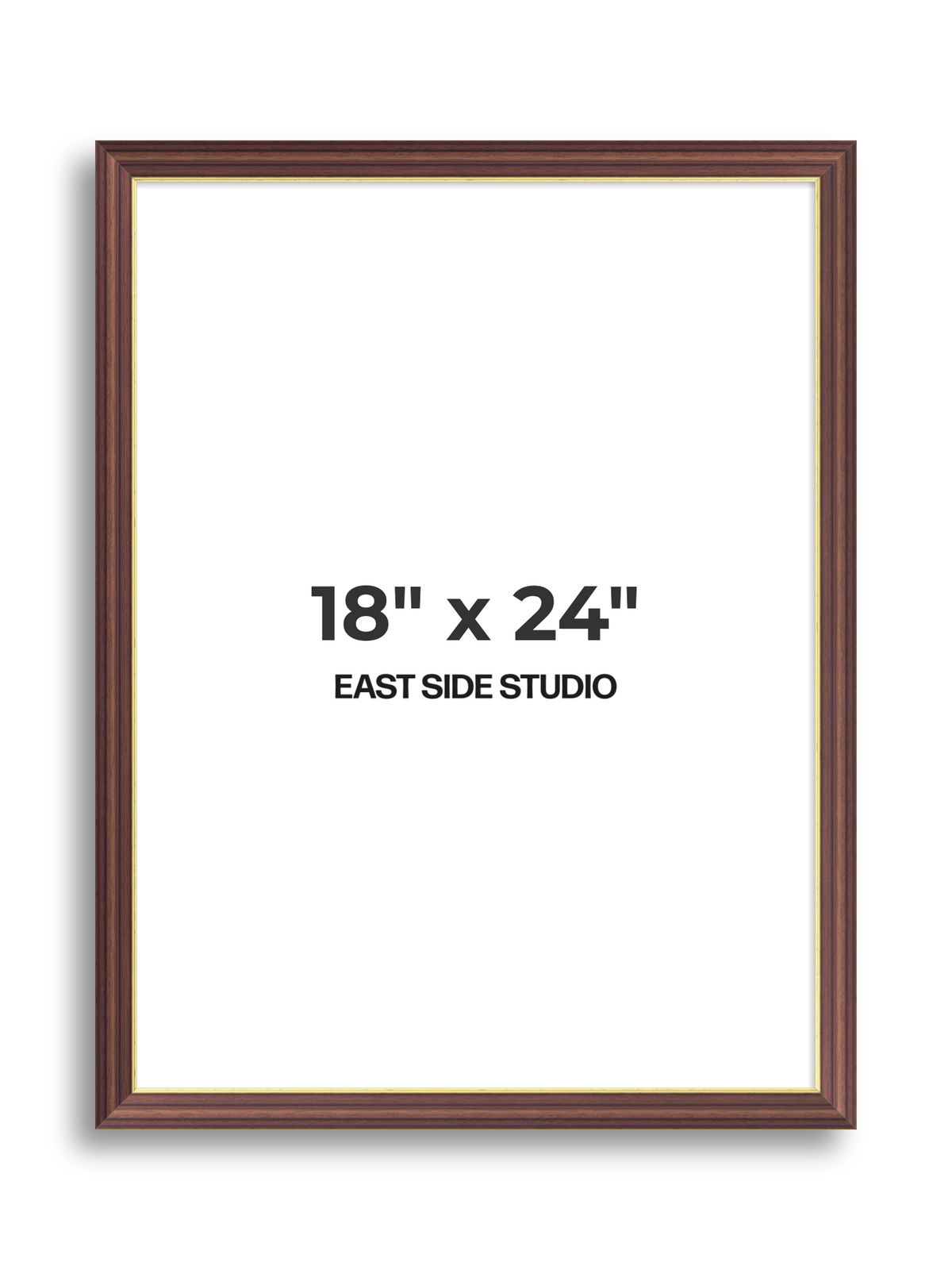 Antique Walnut & Gold 18" x 24" picture frame