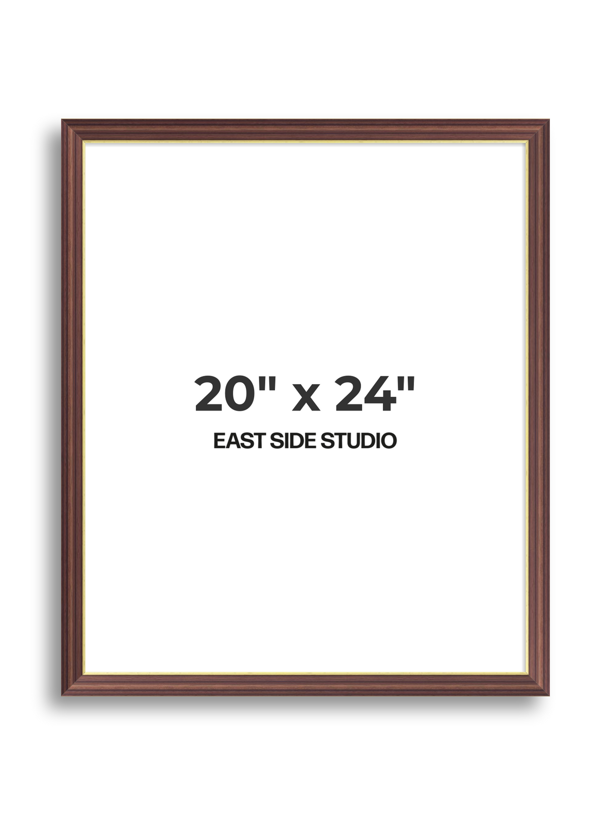 Antique Walnut & Gold 20" x 24" picture frame