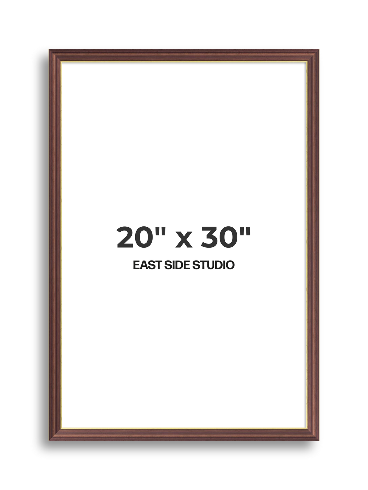 Antique Walnut & Gold 20" x 30" picture frame
