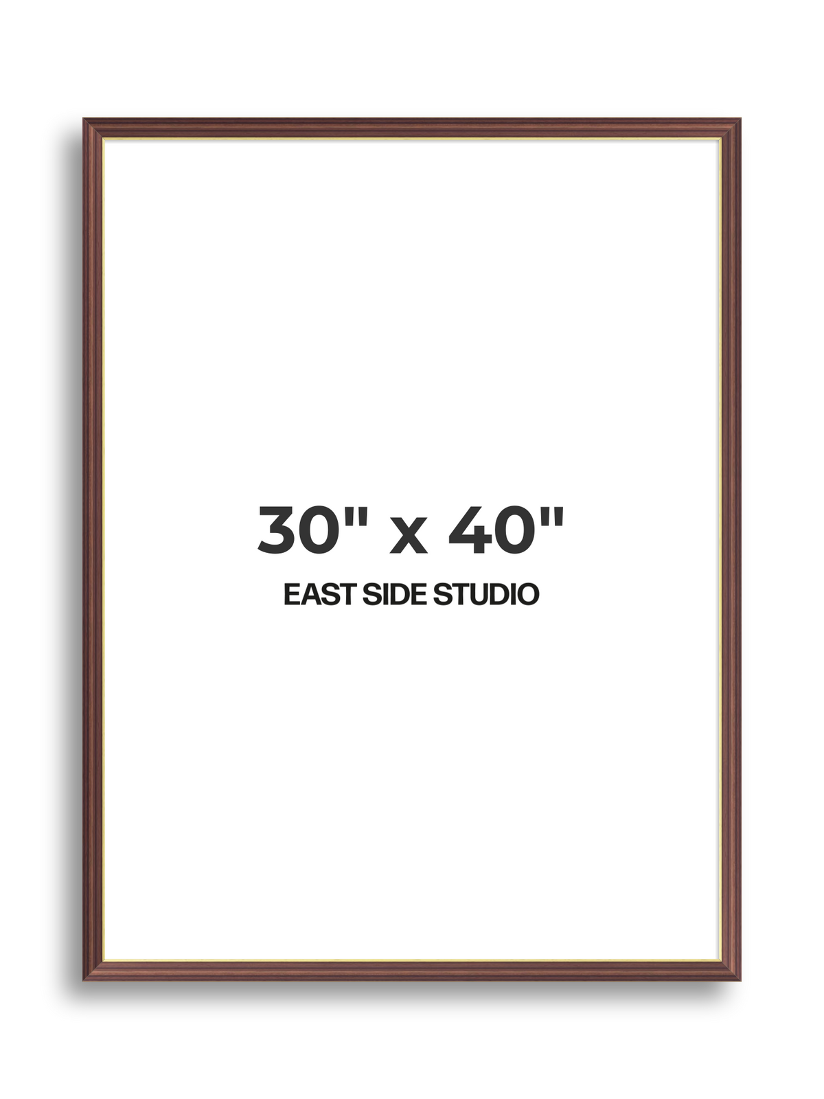 Antique Walnut & Gold 30" x 40" picture frame