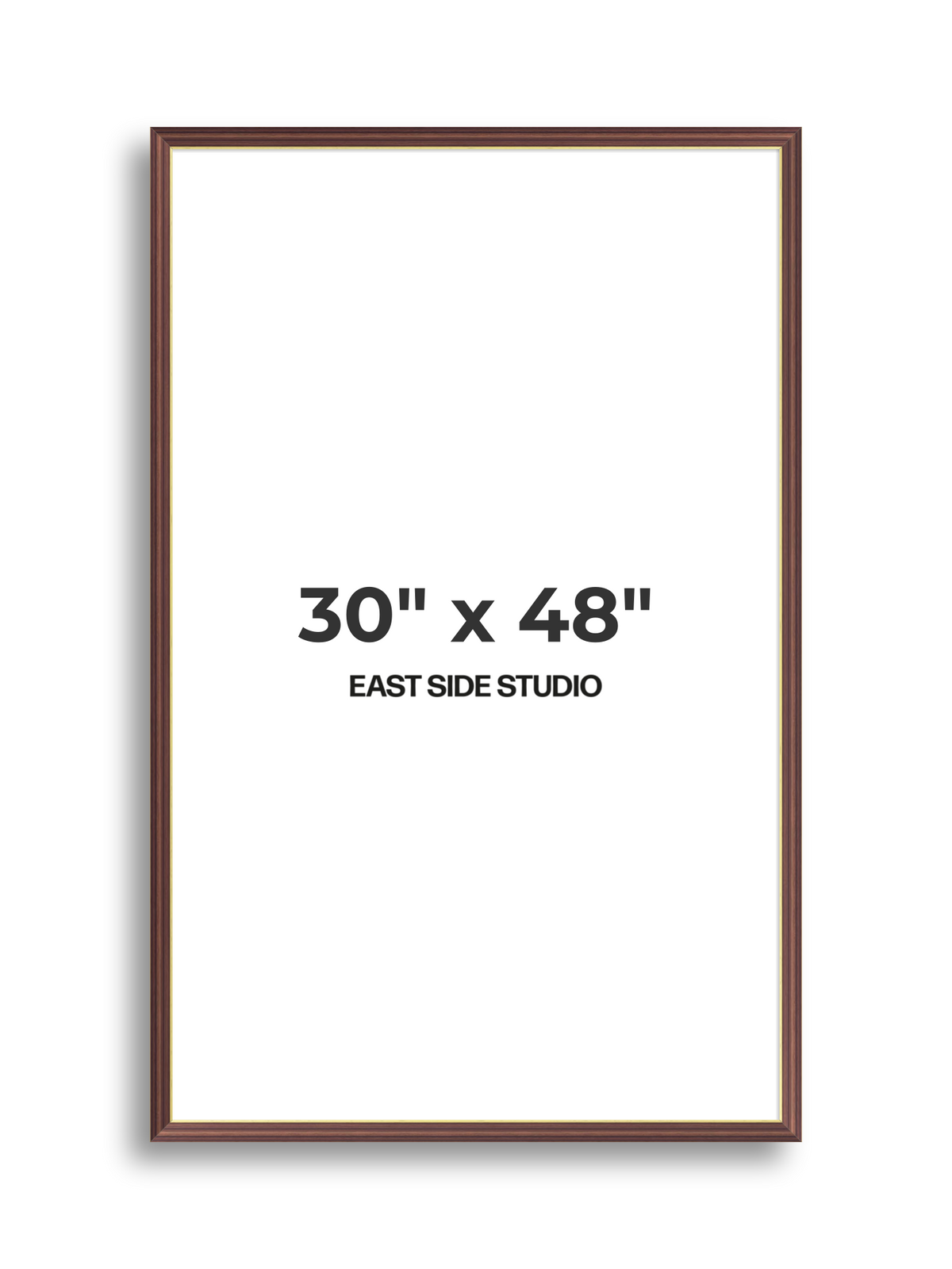 Antique Walnut & Gold 30" x 48" picture frame