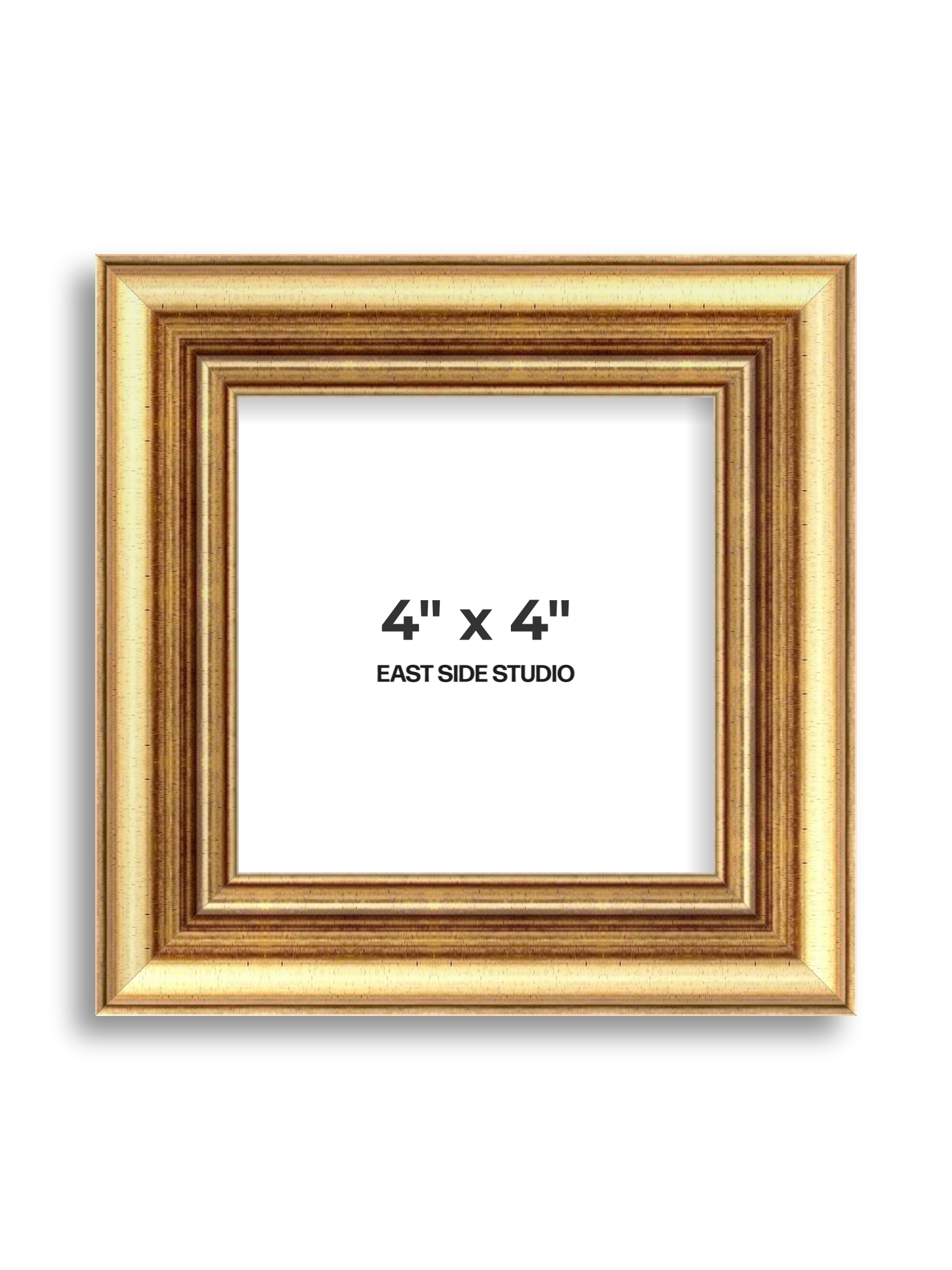 Cushioned Gold 4" x 4" picture frame