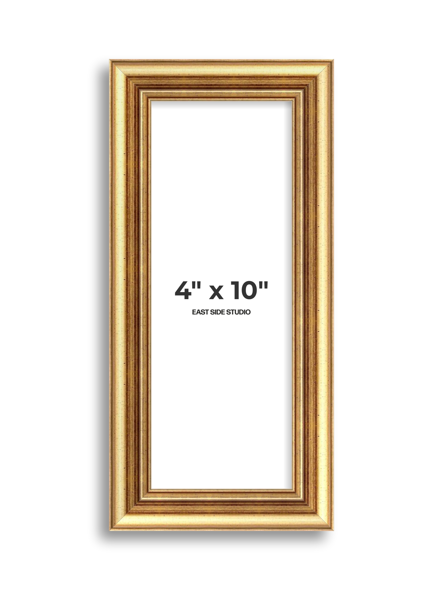 Cushioned Gold 4" x 10" picture frame