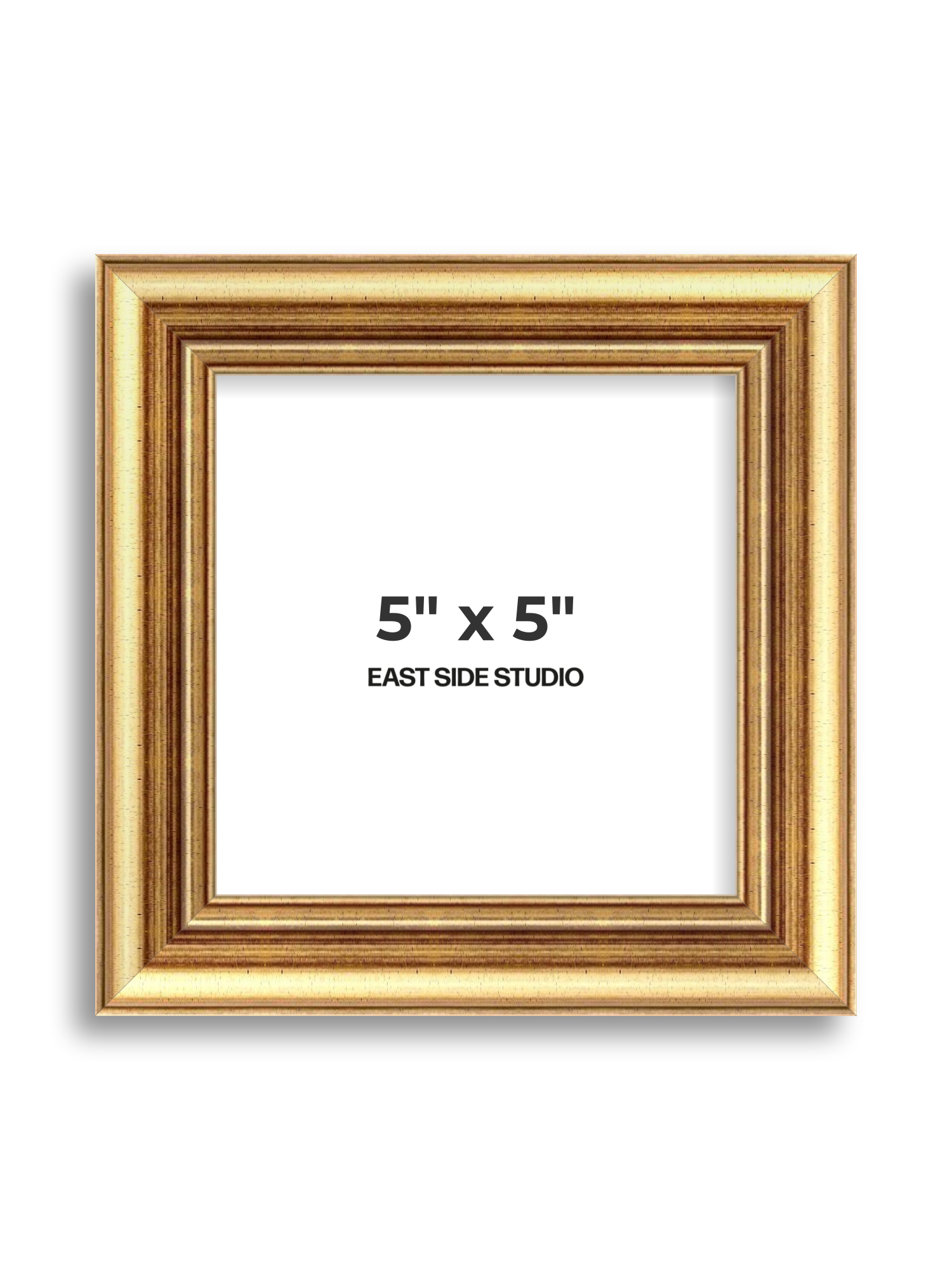 Cushioned Gold 5" x 5" picture frame