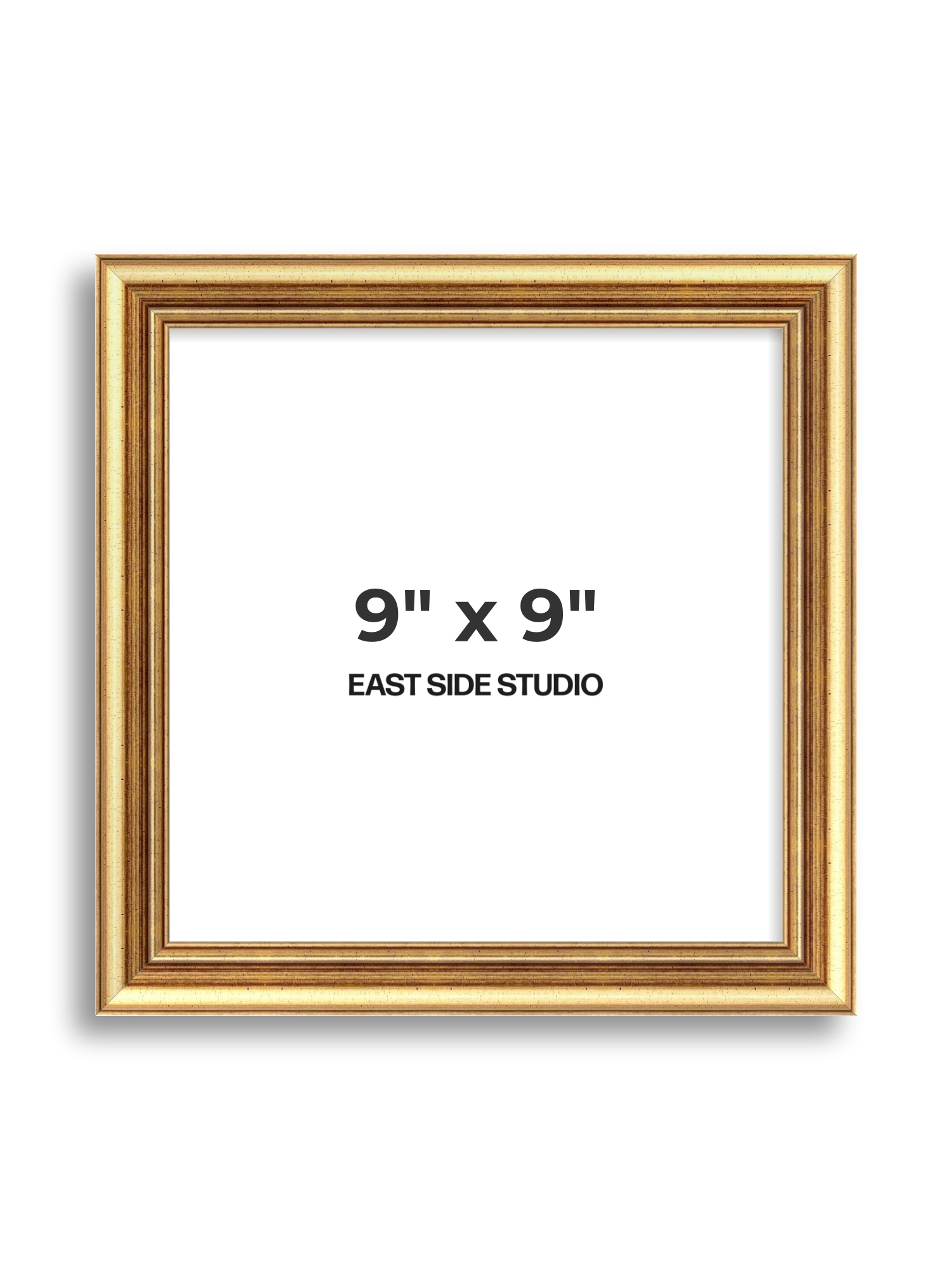 Cushioned Gold 9" x 9" picture frame
