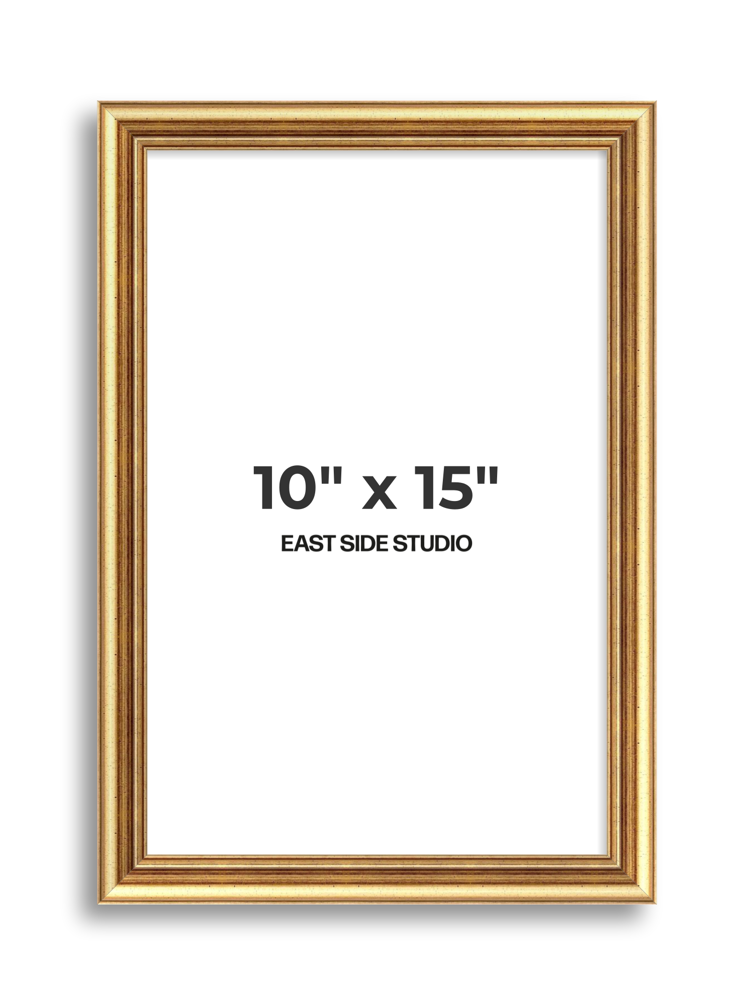 Cushioned Gold 10" x 15" picture frame