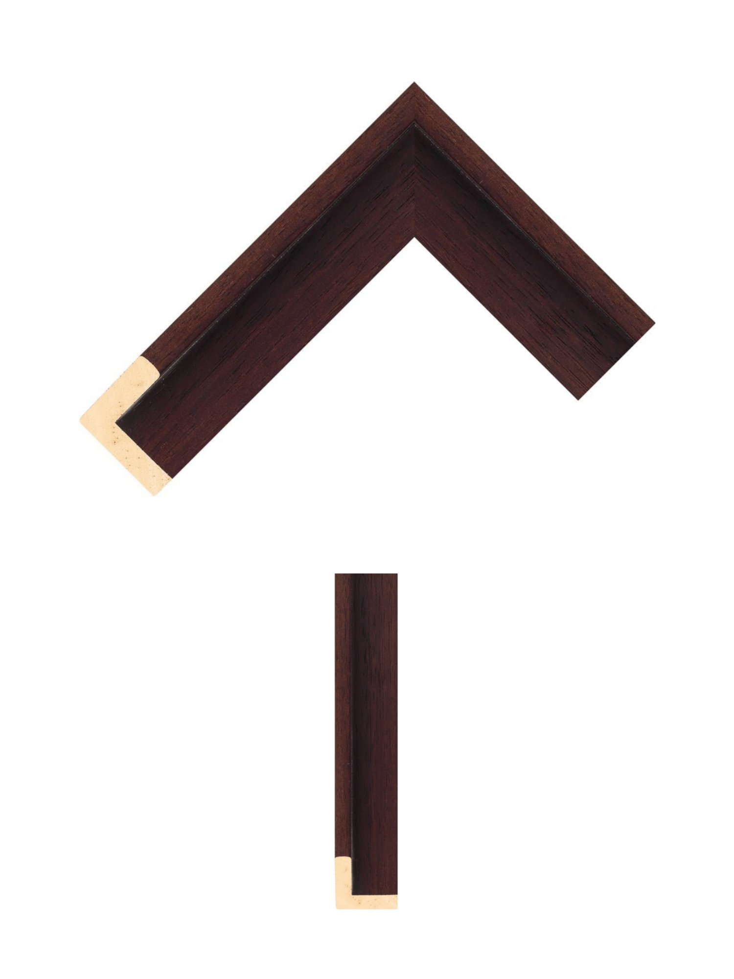 Wenge canvas tray frame corner and side profile