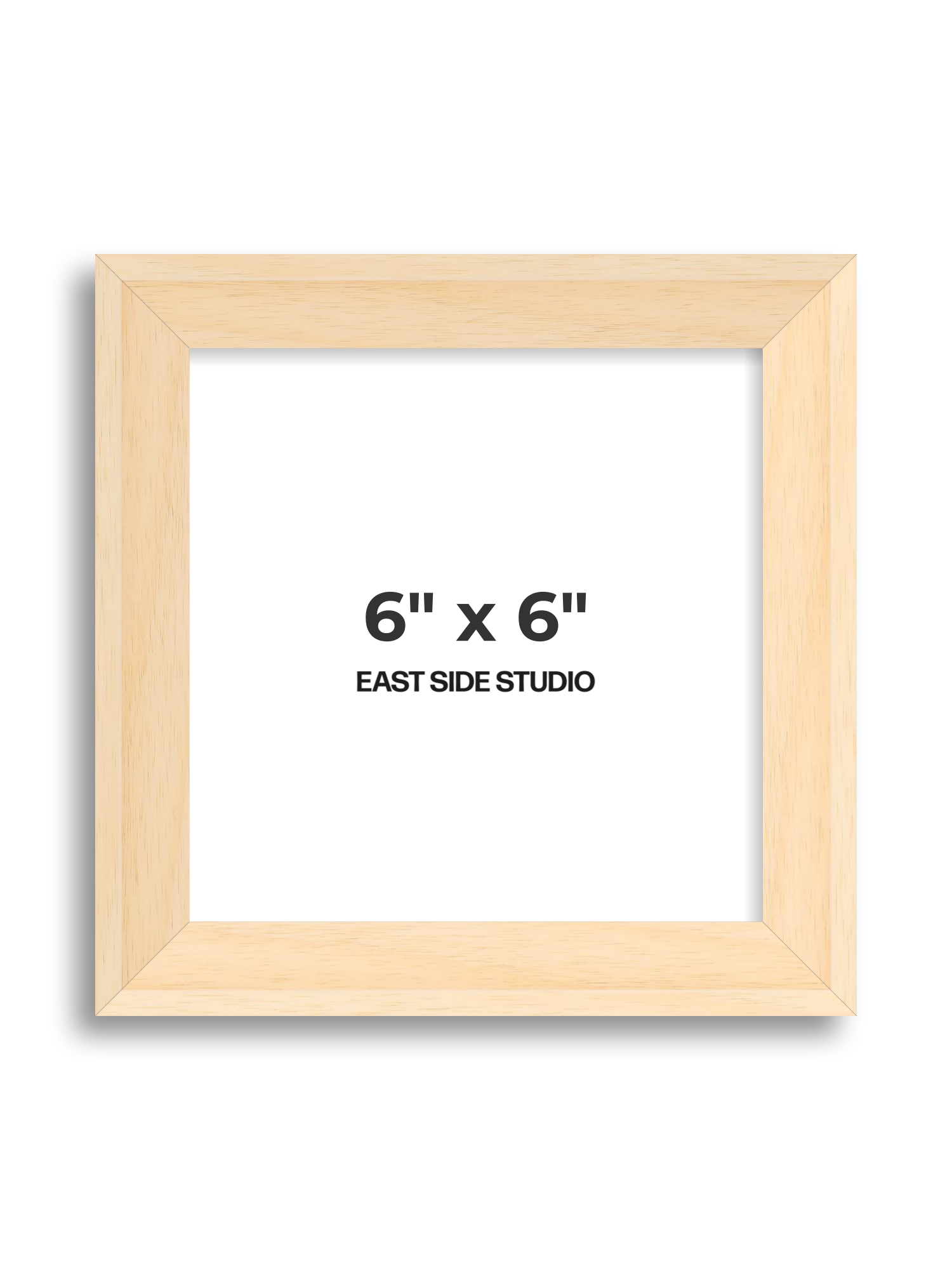 Natural Wood 6" x 6" picture frame