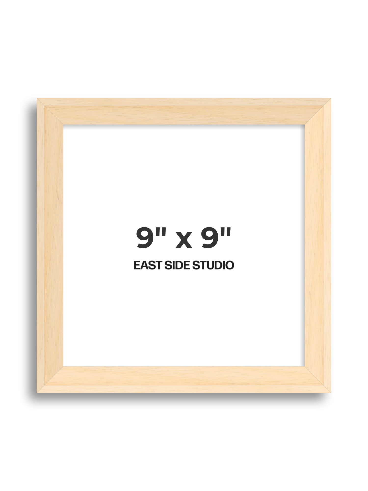 Natural Wood 9" x 9" picture frame