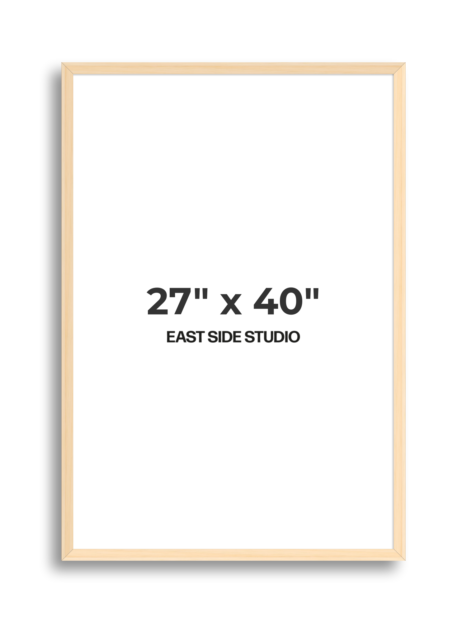 Natural Wood 27" x 40" picture frame