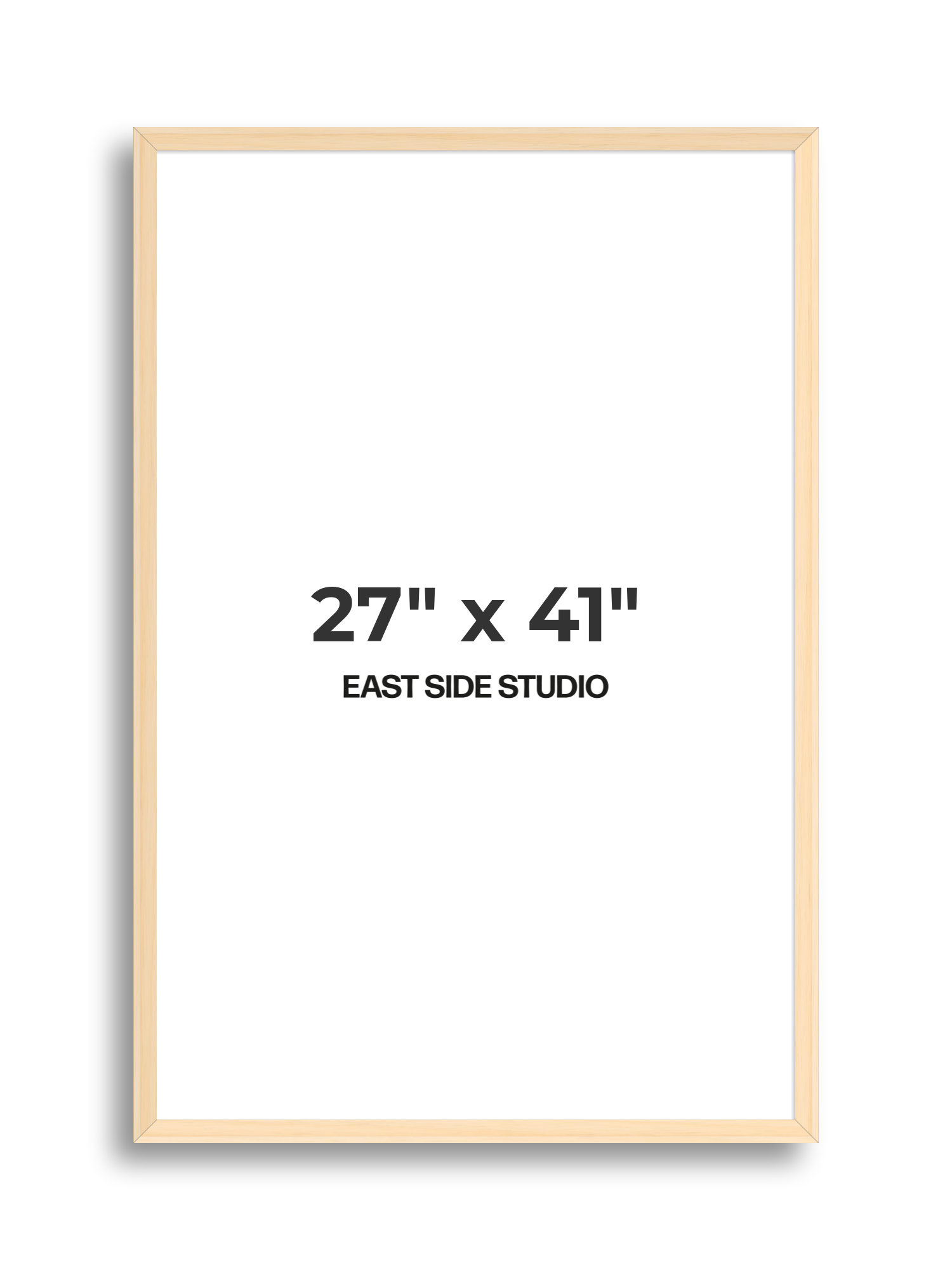 Natural Wood 27" x 41" picture frame