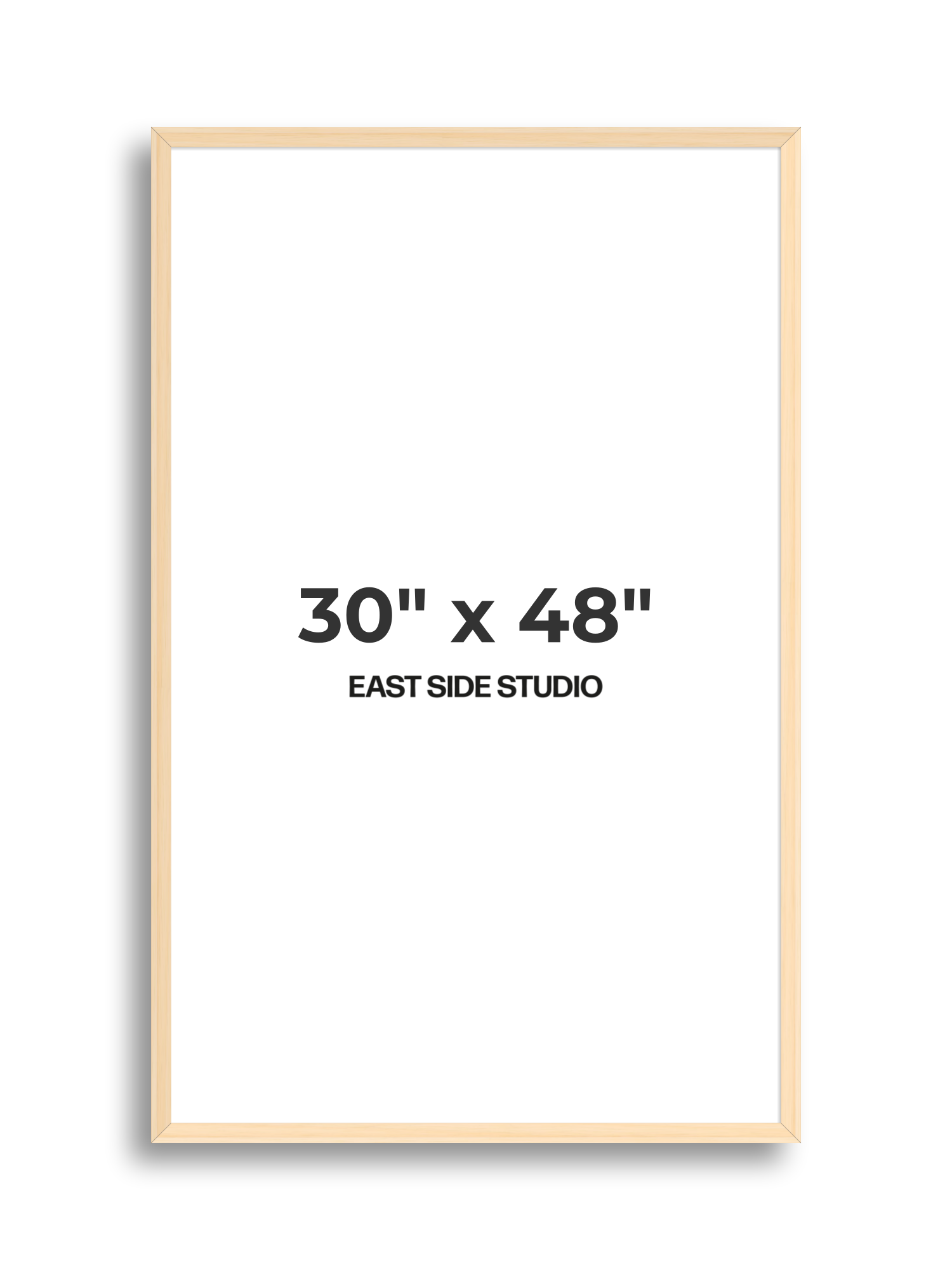 Natural Wood 30" x 48" picture frame