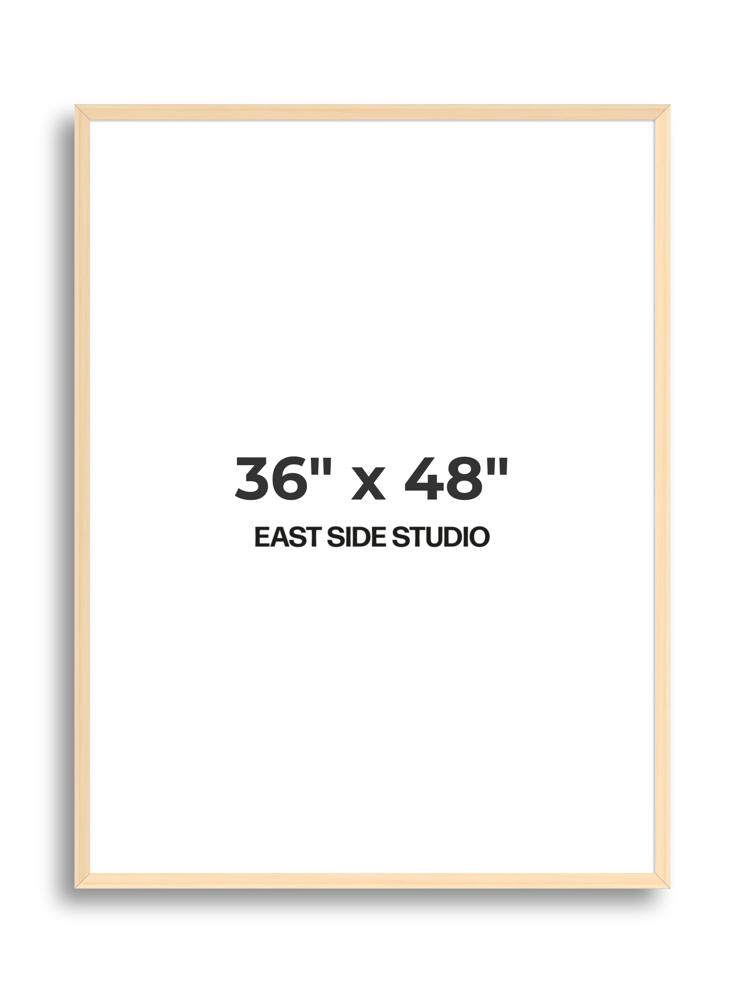 Natural Wood 36" x 48" picture frame