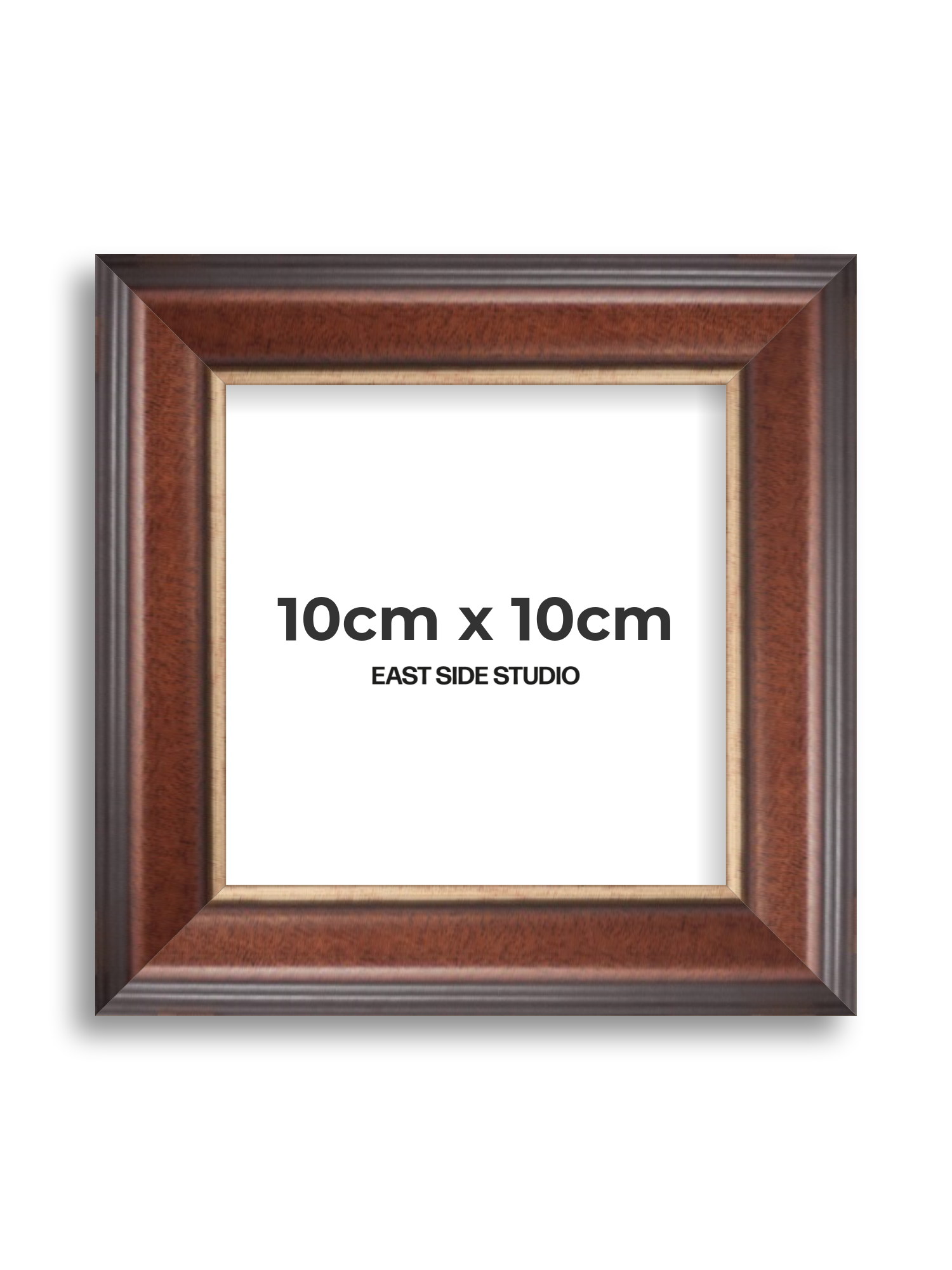 Antique Walnut & Gold 10cm x 10cm picture frame