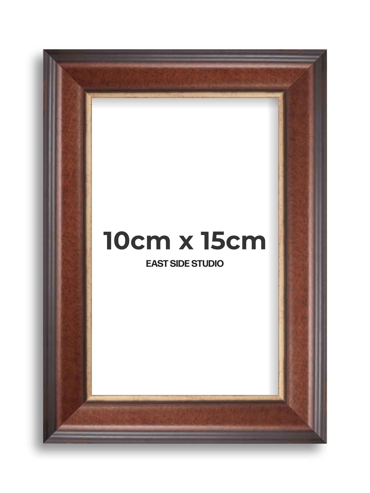 Antique Walnut & Gold 10cm x 15cm picture frame