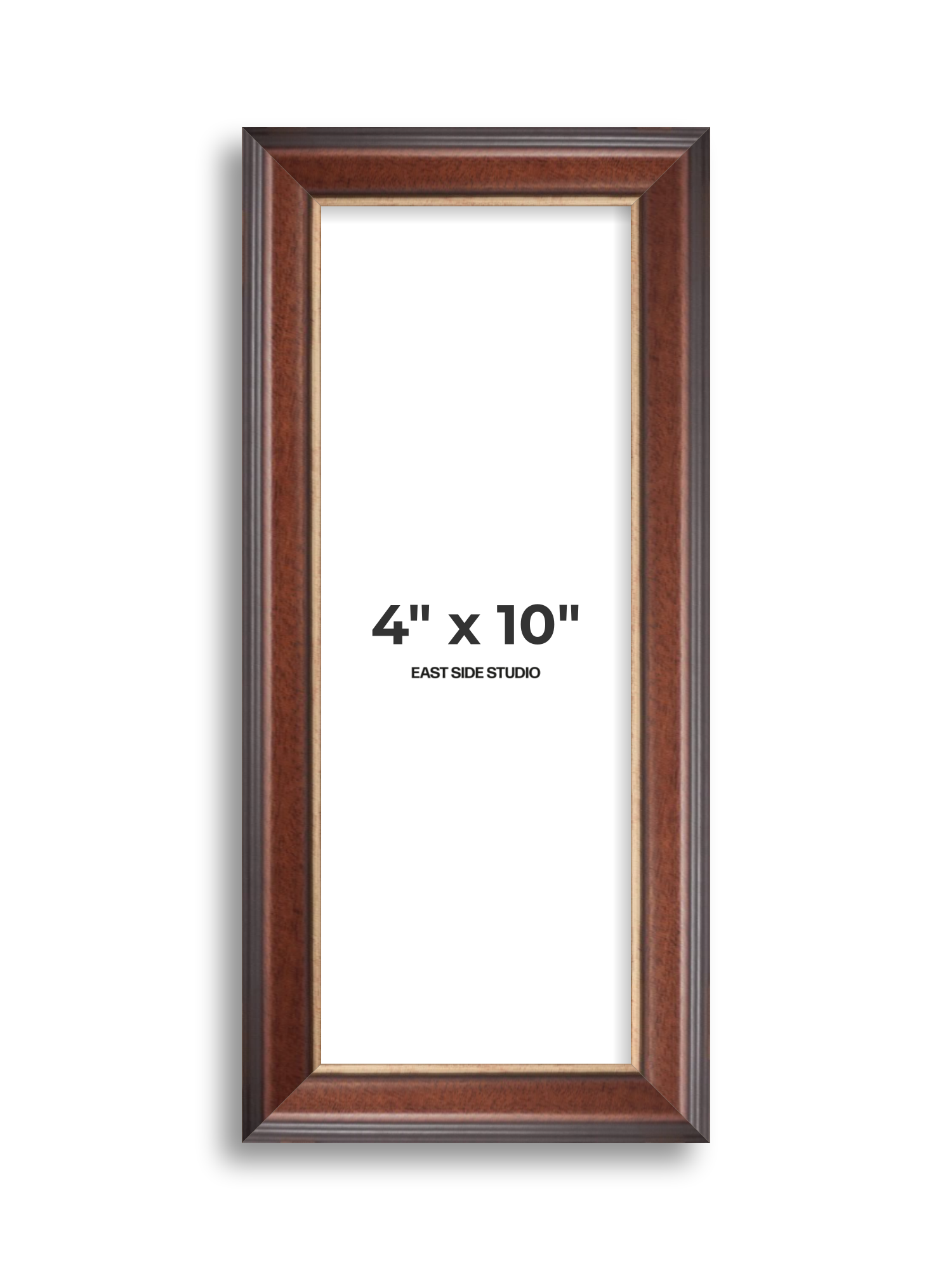 Antique Walnut & Gold 4" x 10" picture frame
