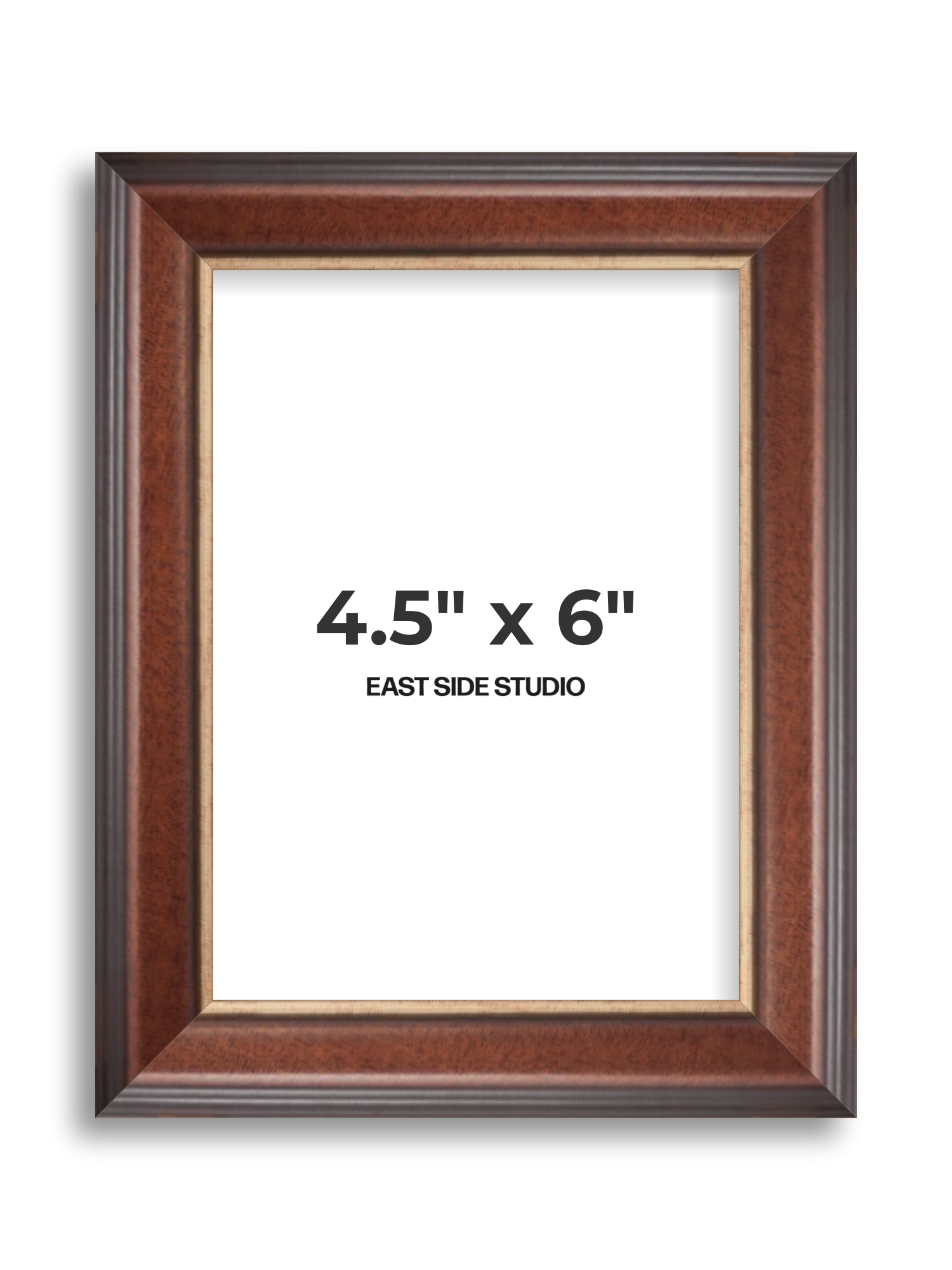 Antique Walnut & Gold 4.5" x 6" picture frame