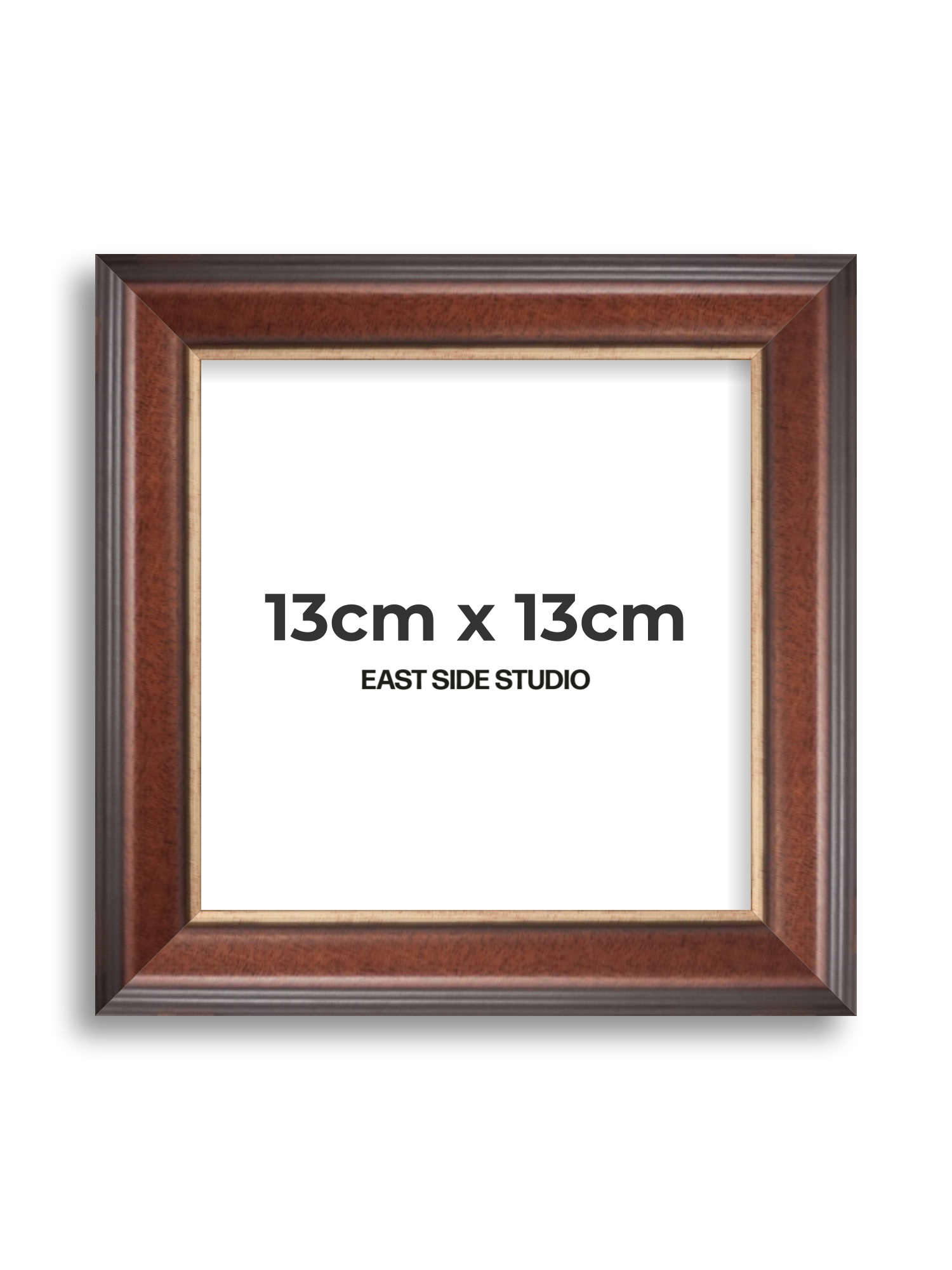 Antique Walnut & Gold 13cm x 13cm picture frame