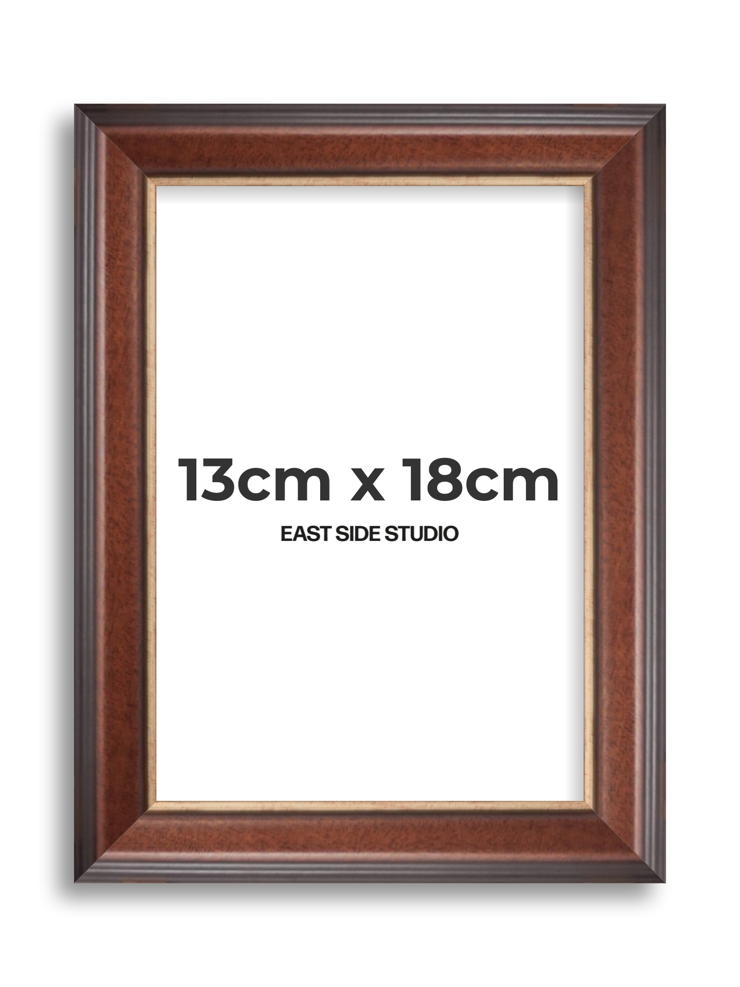 Antique Walnut & Gold 13cm x 18cm picture frame