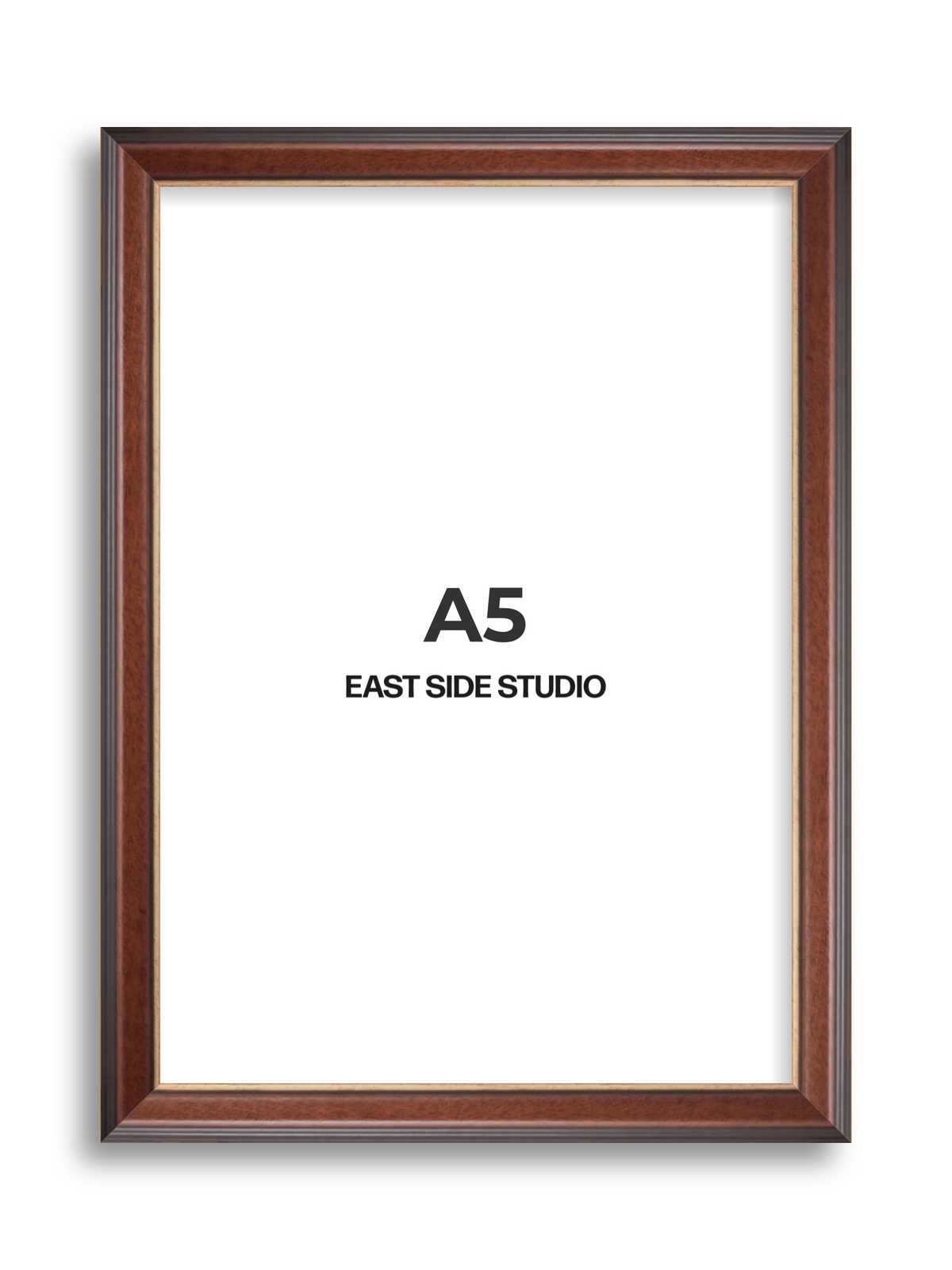 Antique Walnut & Gold A5 picture frame
