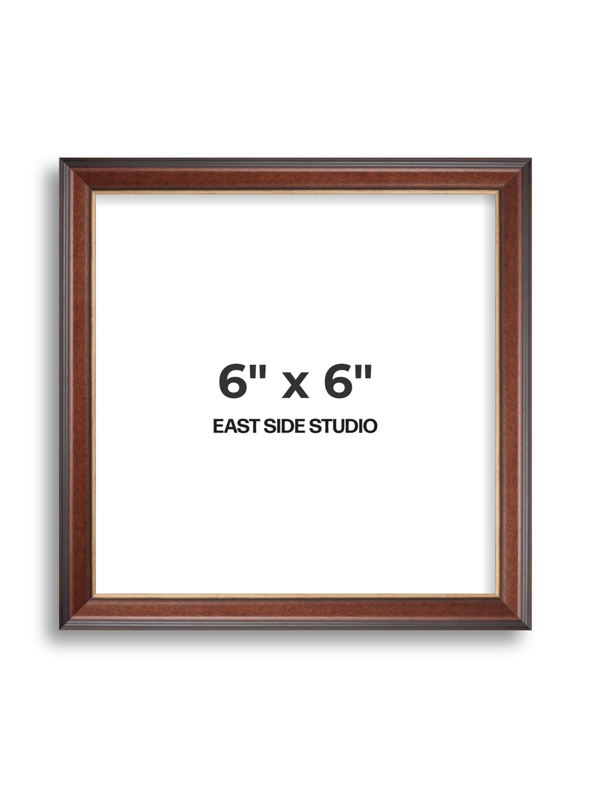 Antique Walnut & Gold 6" x 6" picture frame