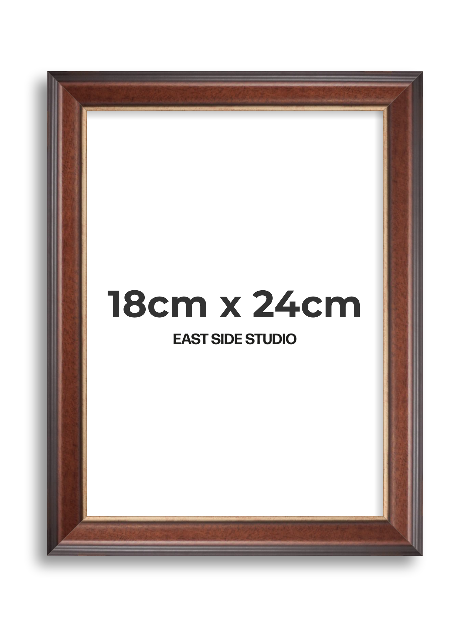 Antique Walnut & Gold 18cm x 24cm picture frame
