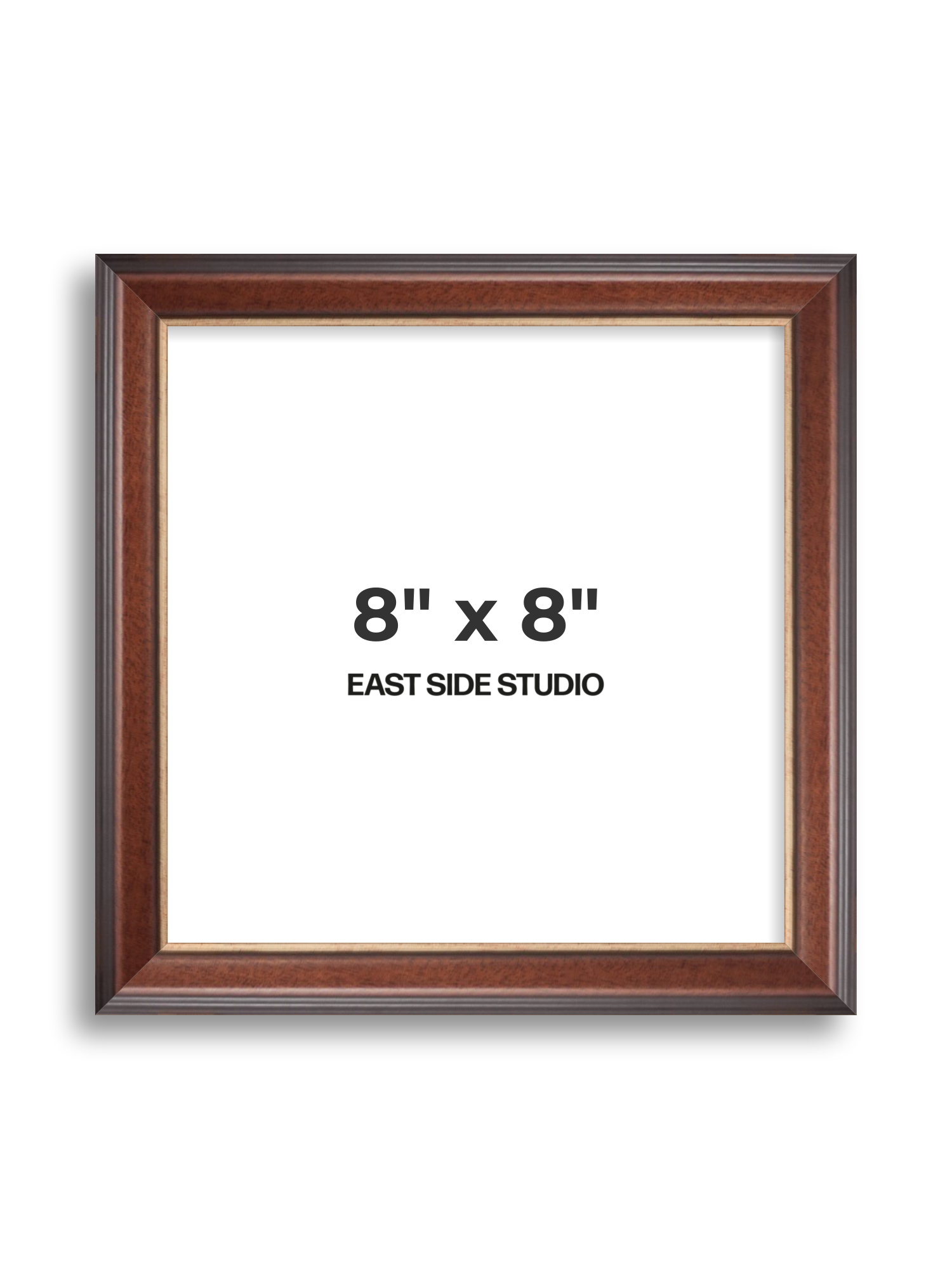 Antique Walnut & Gold 8" x 8" picture frame