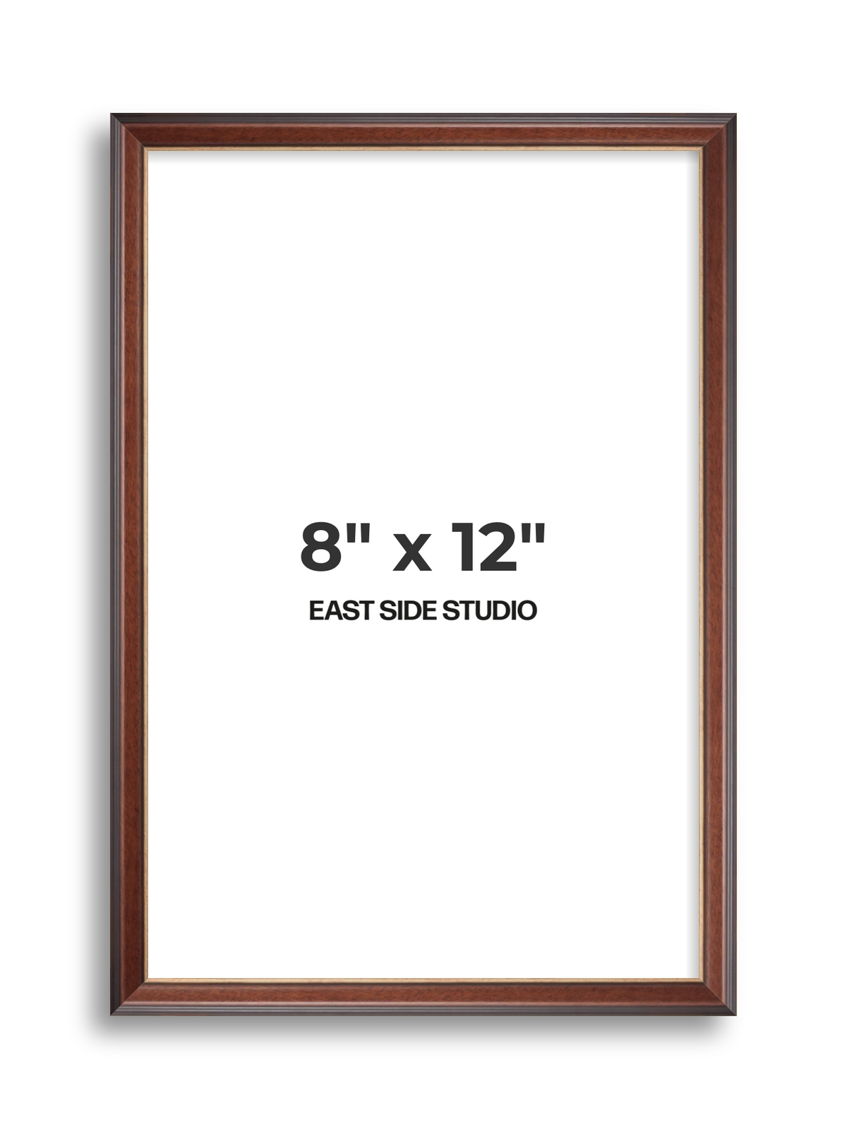 Antique Walnut & Gold 8" x 12" picture frame