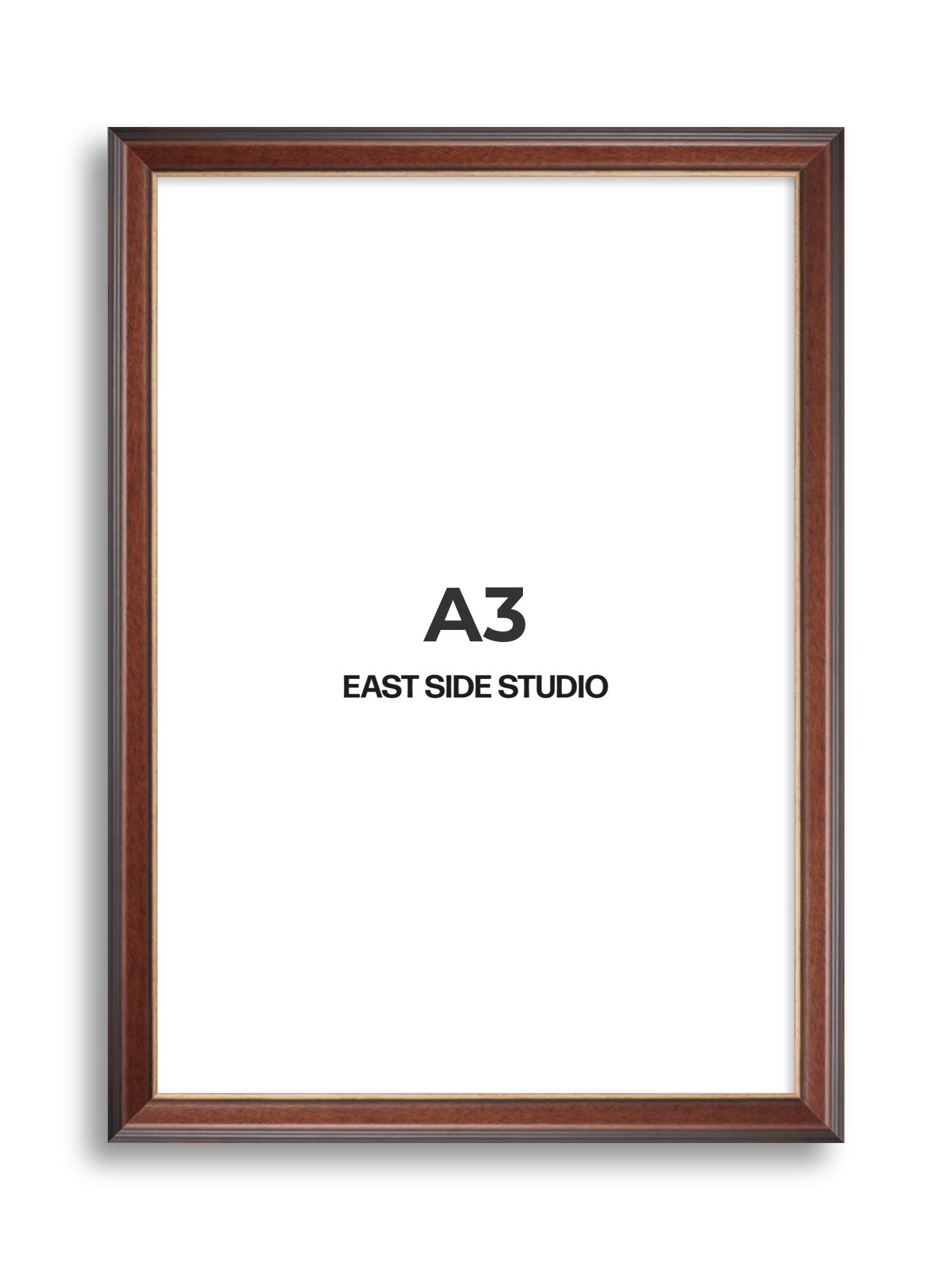 Antique Walnut & Gold A3 picture frame
