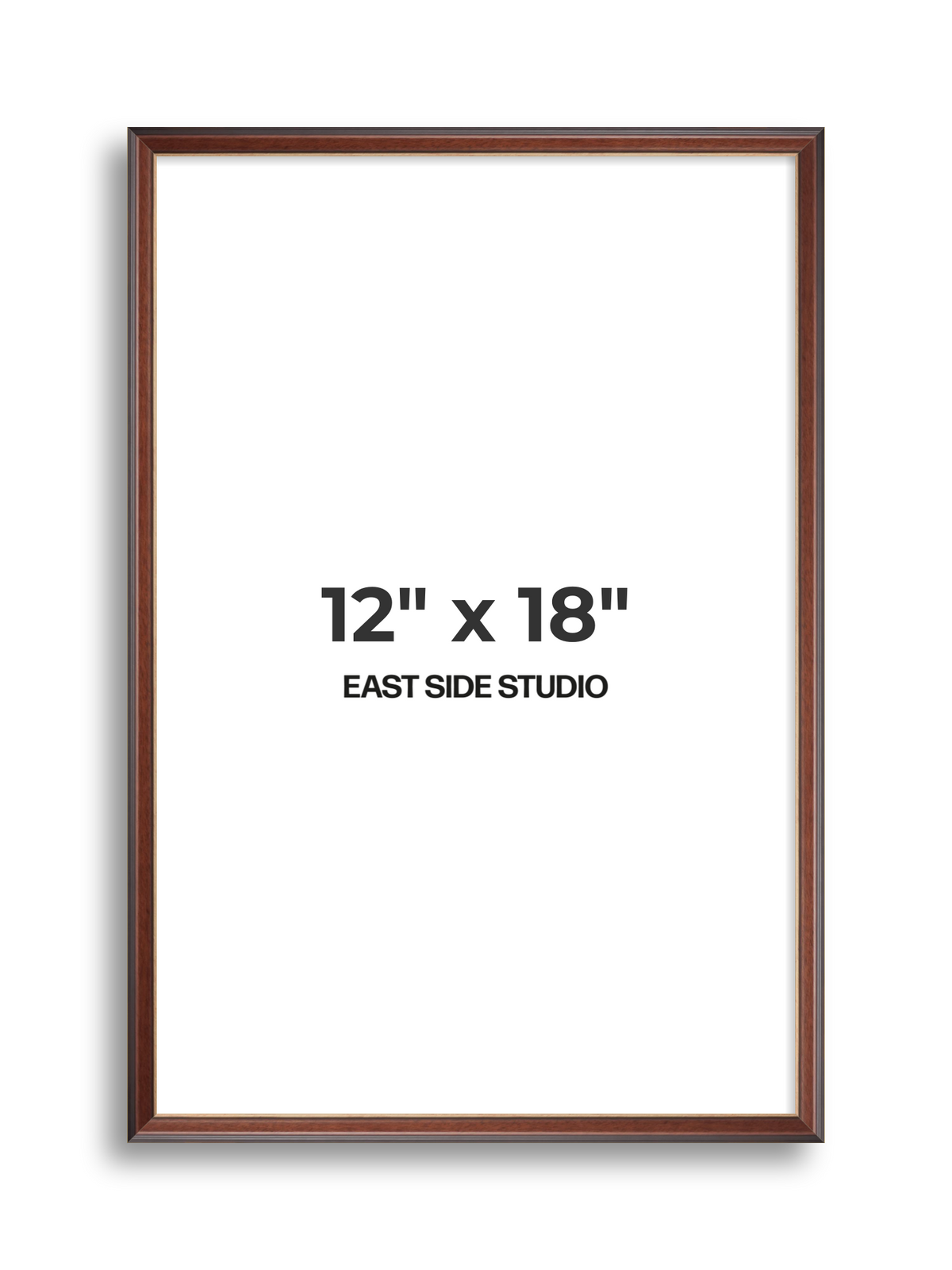 Antique Walnut & Gold 12" x 18" picture frame