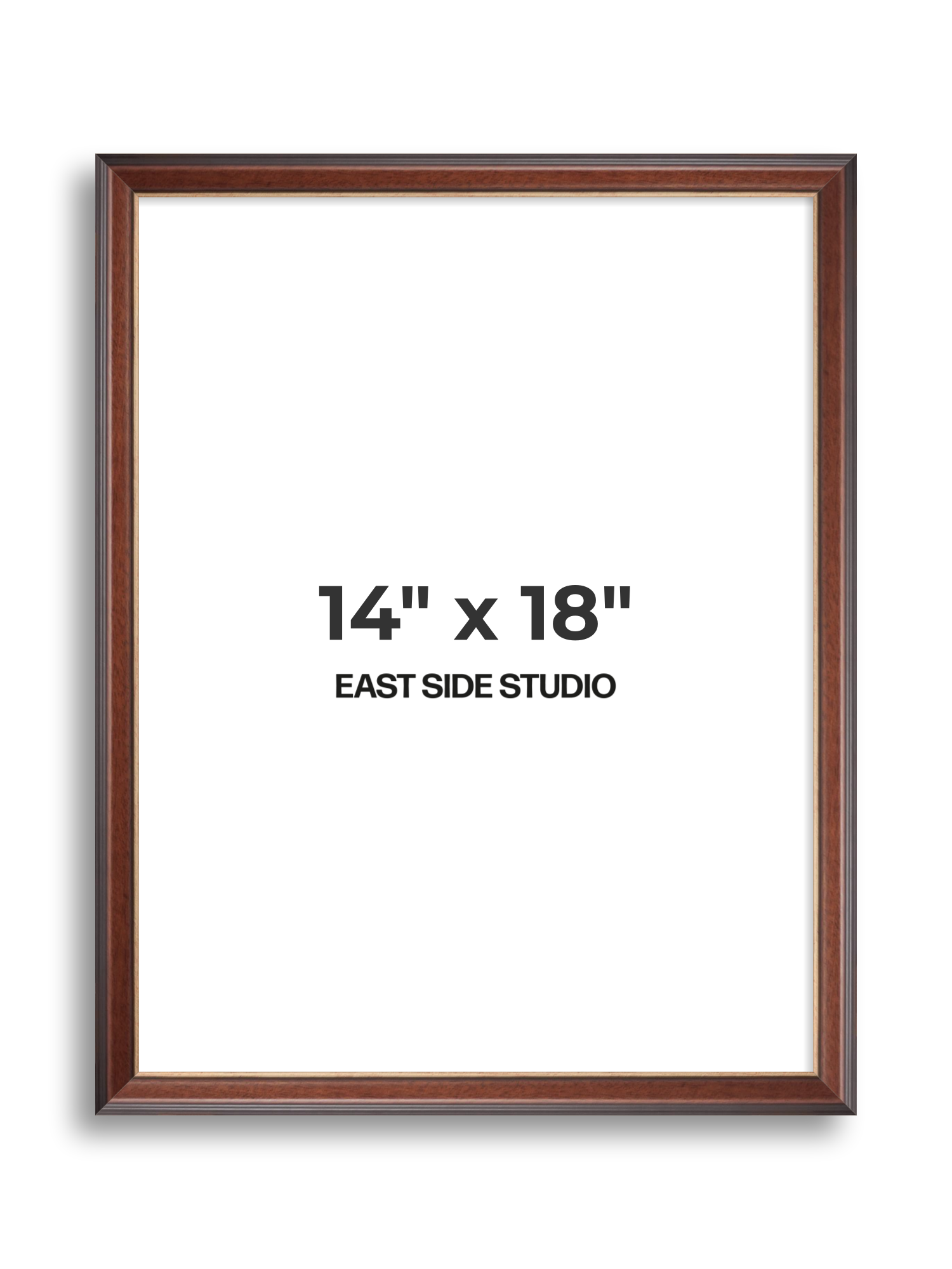 Antique Walnut & Gold 14" x 18" picture frame