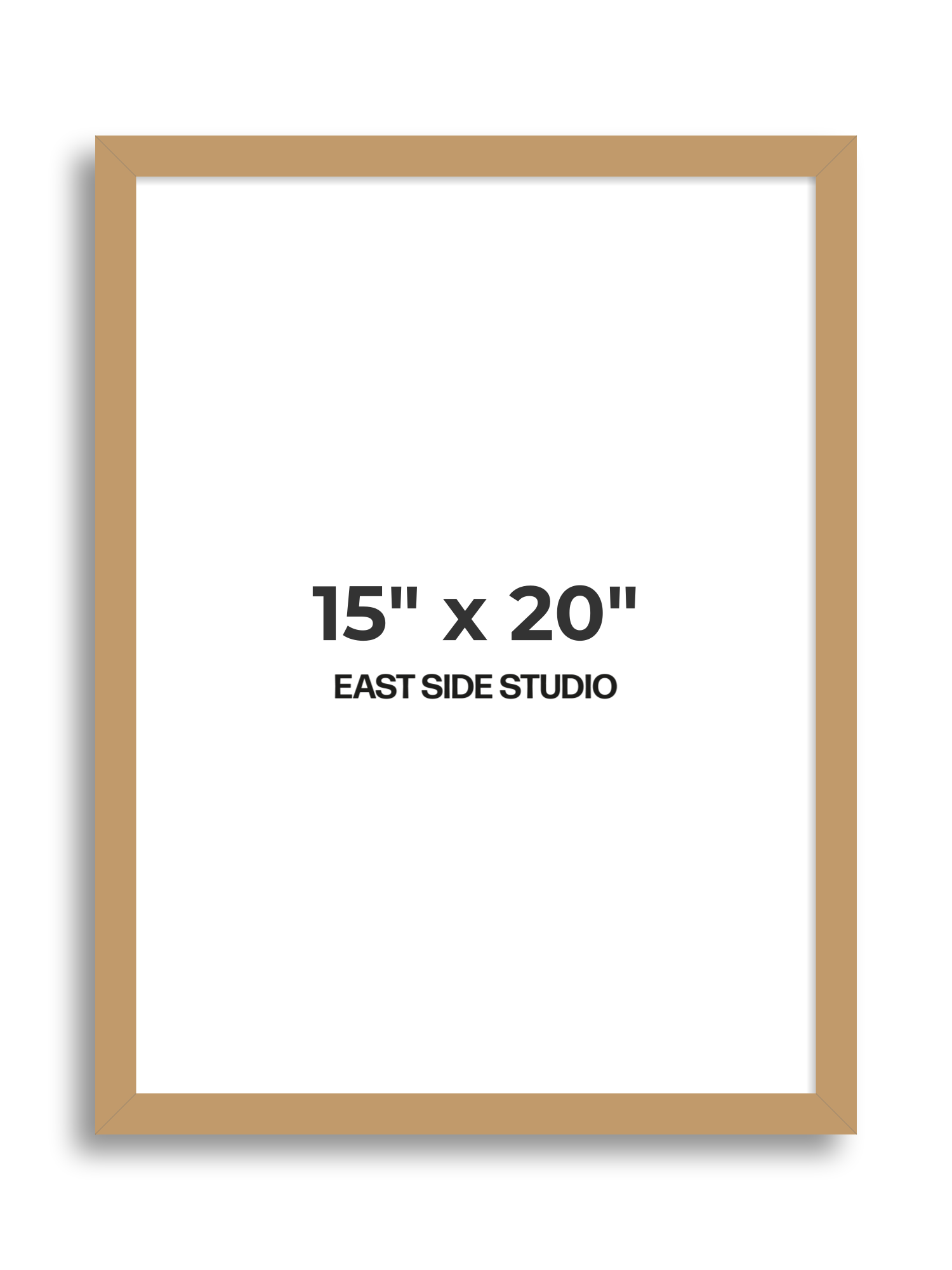 Antique Walnut & Gold 15" x 20" picture frame