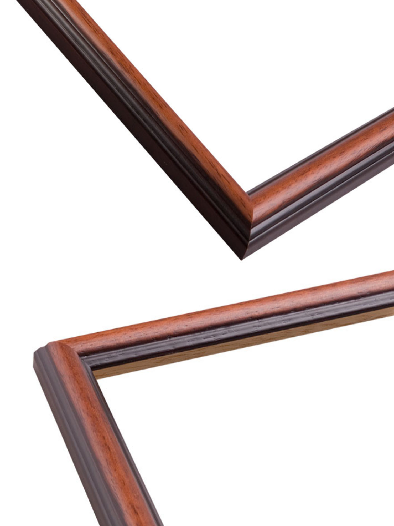 Dark Antique Walnut picture frame chevron view