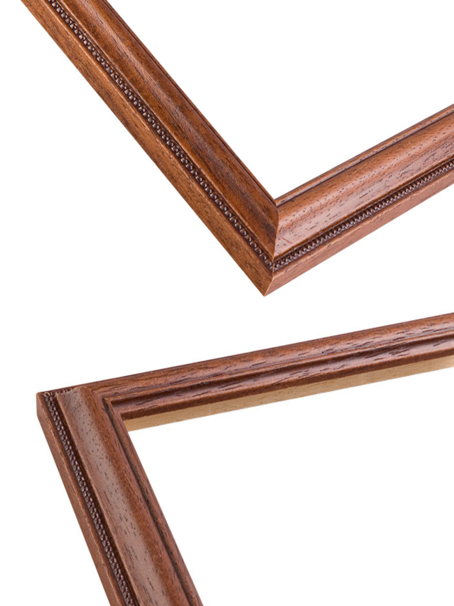 Antique Walnut picture frame chevron view