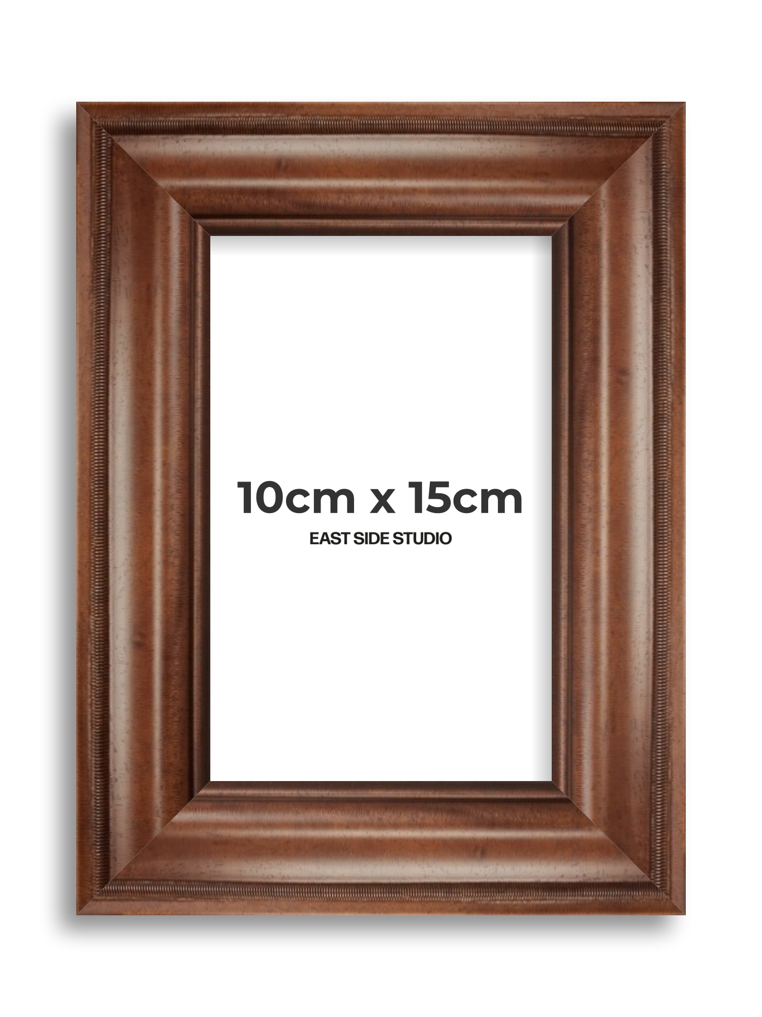 Wide Antique Walnut 10cm x 15cm picture frame