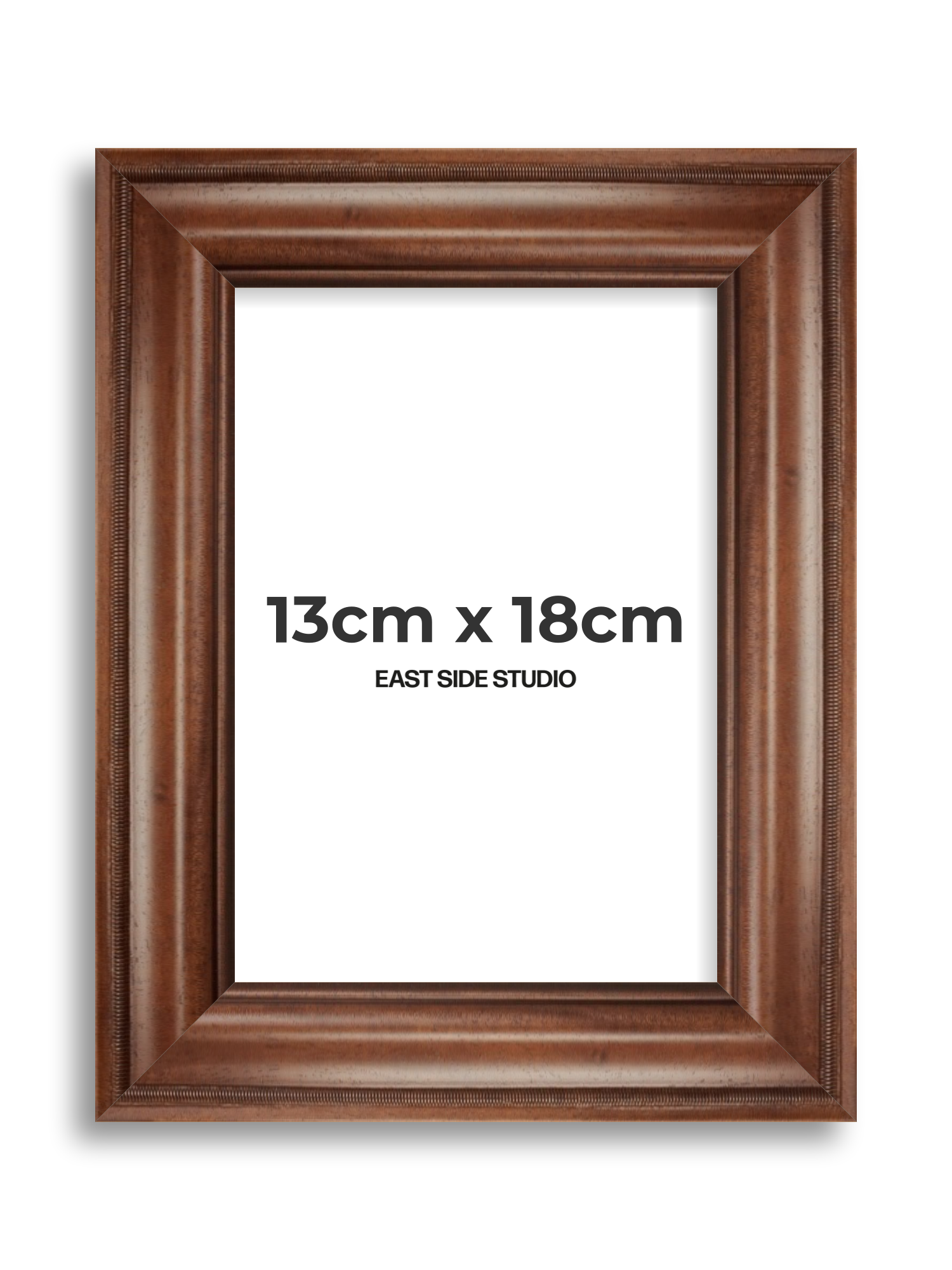 Wide Antique Walnut 13cm x 18cm picture frame