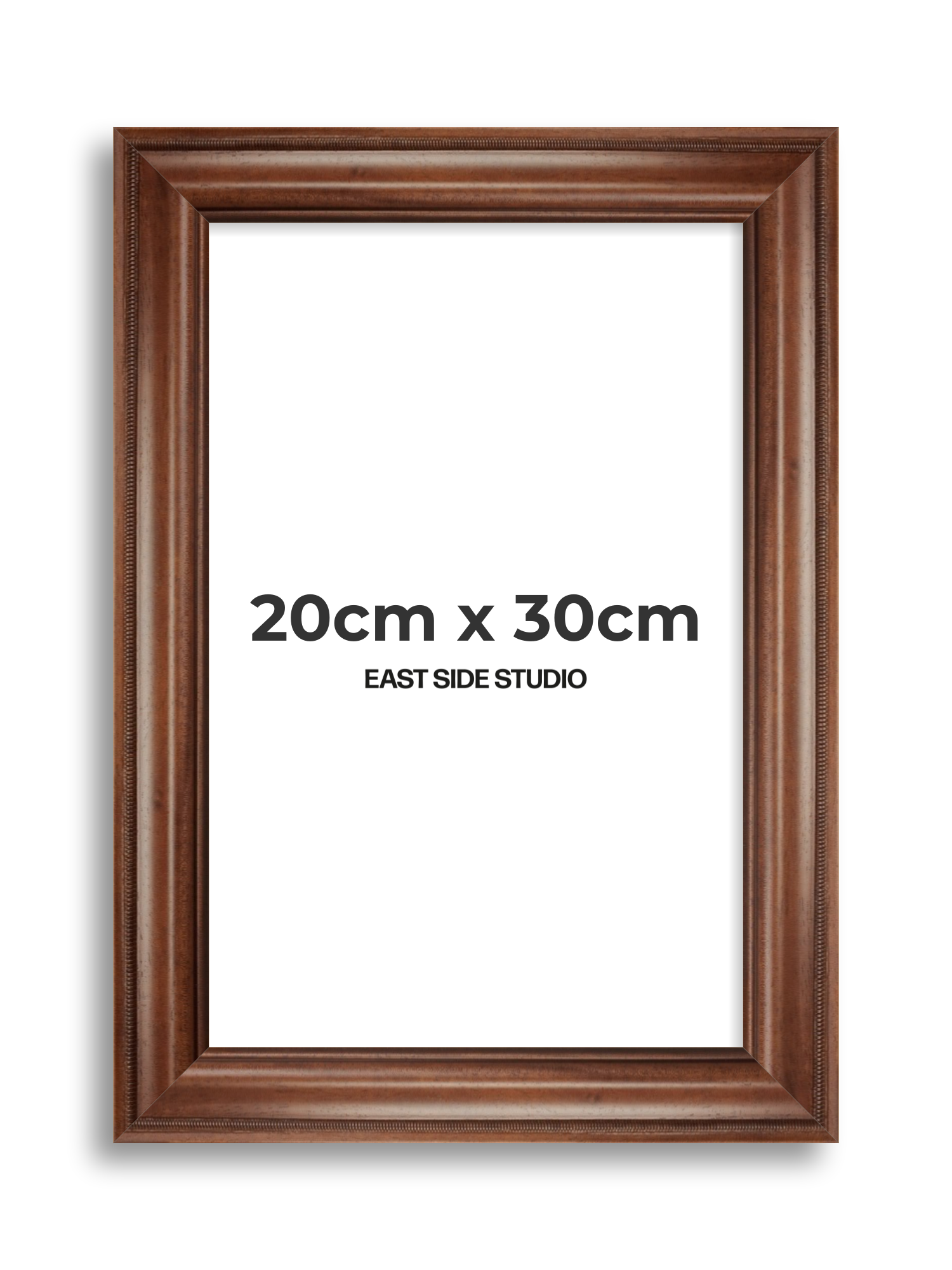 Wide Antique Walnut 20cm x 30cm picture frame