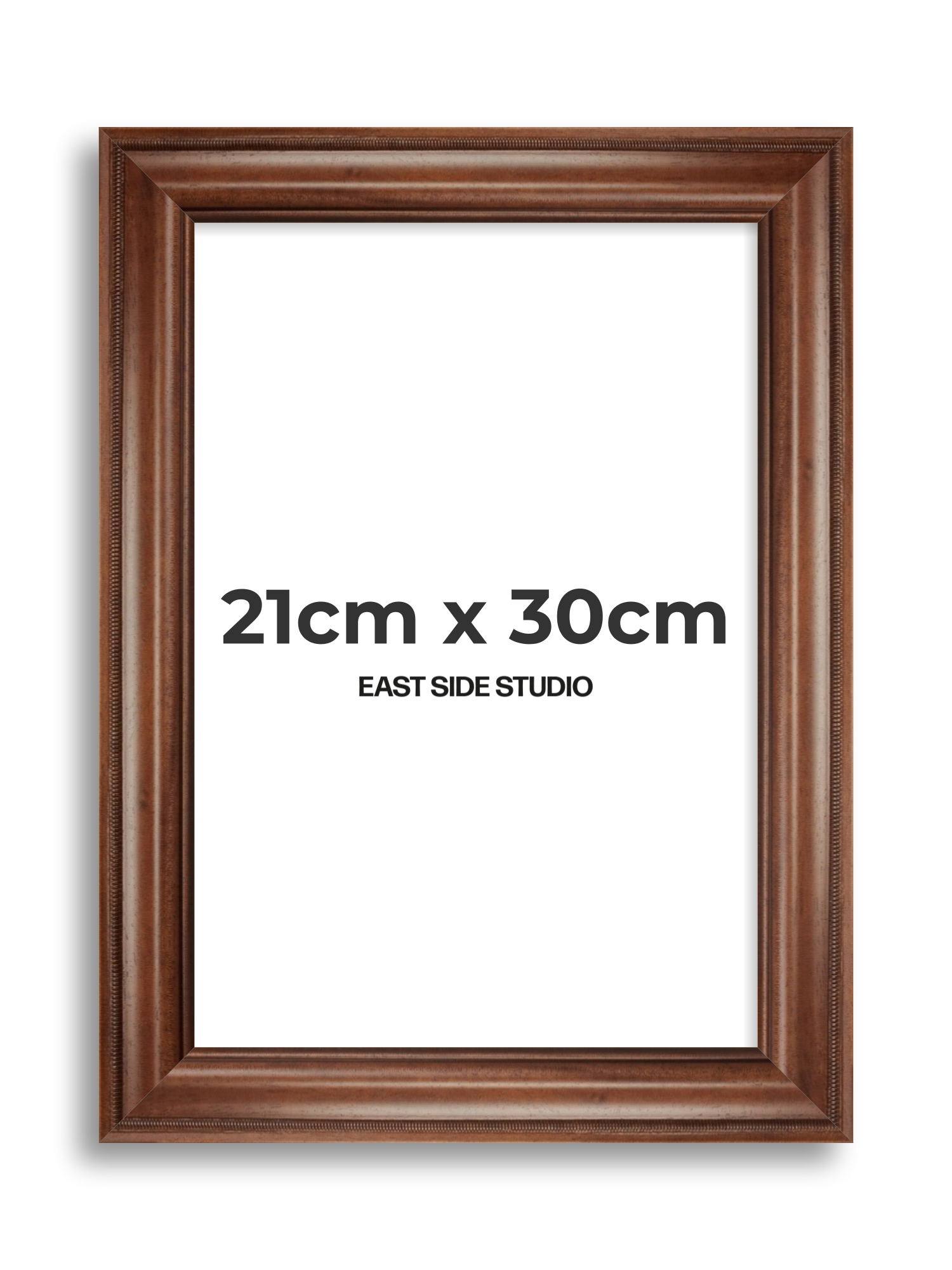 Wide Antique Walnut 21cm x 30cm picture frame