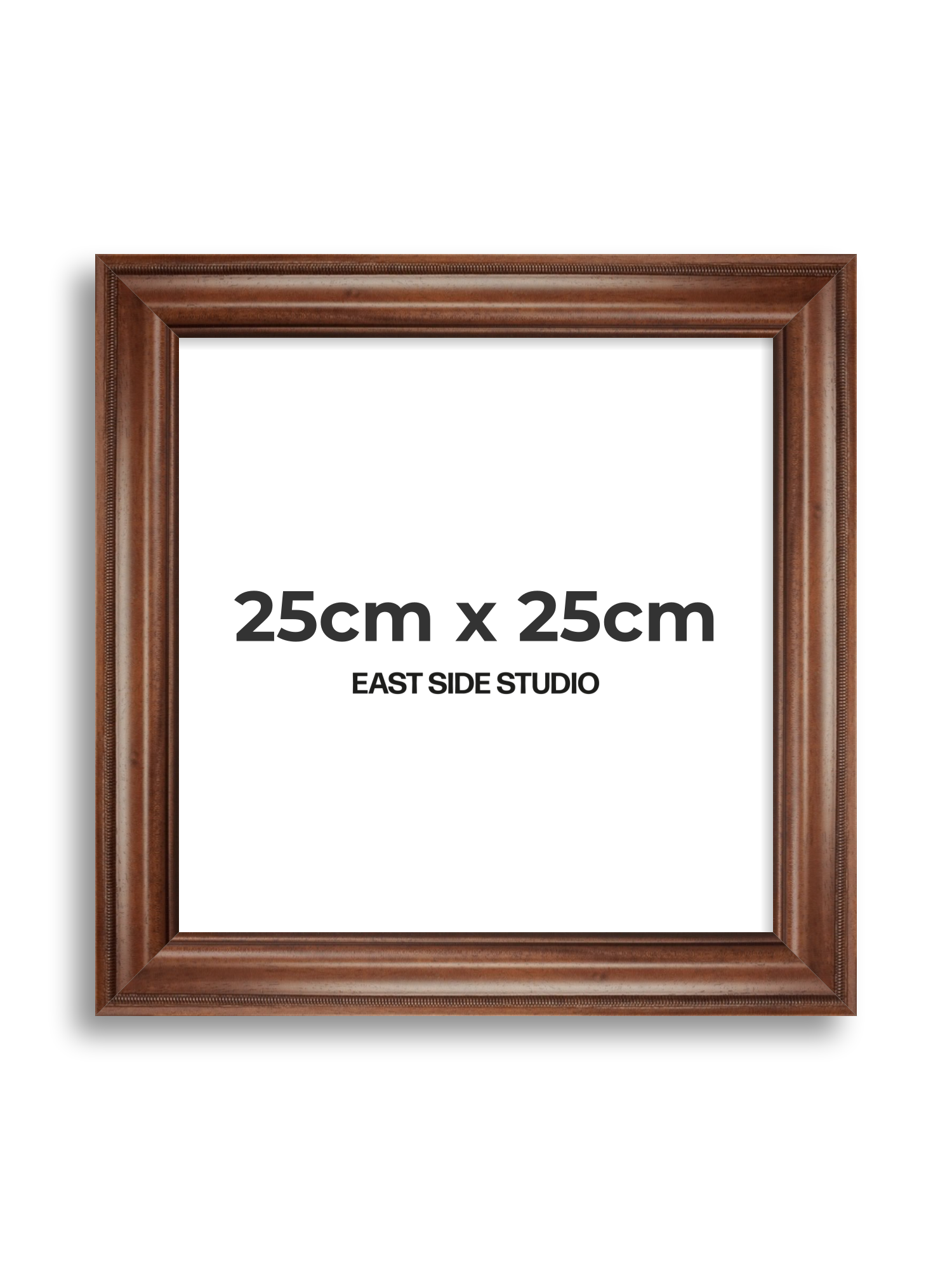 Wide Antique Walnut 25cm x 25cm picture frame