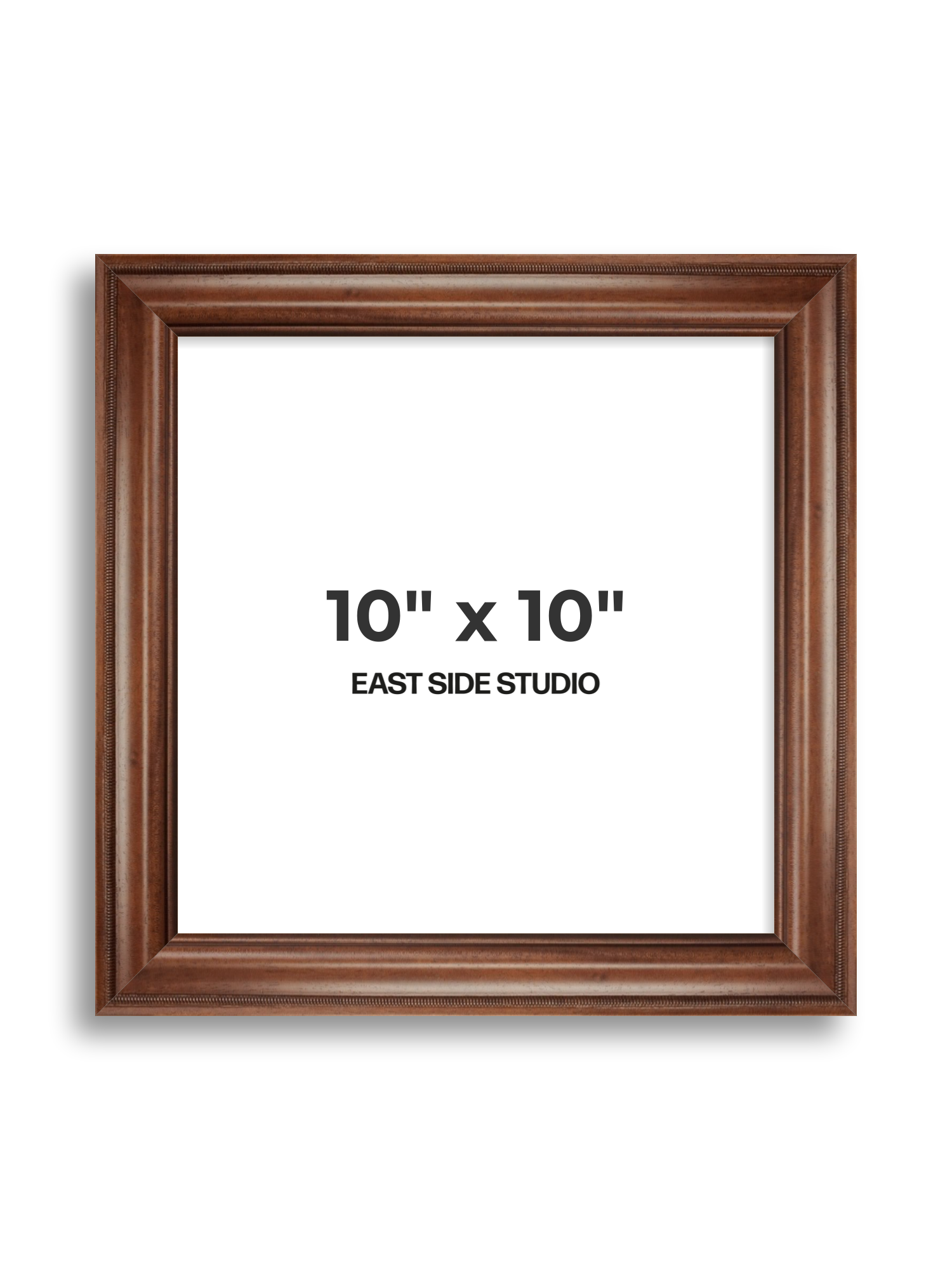 Wide Antique Walnut 10" x 10" picture frame