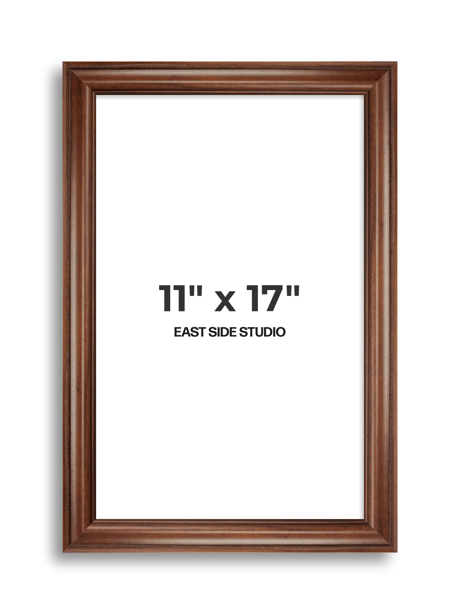 Wide Antique Walnut 11" x 17" picture frame