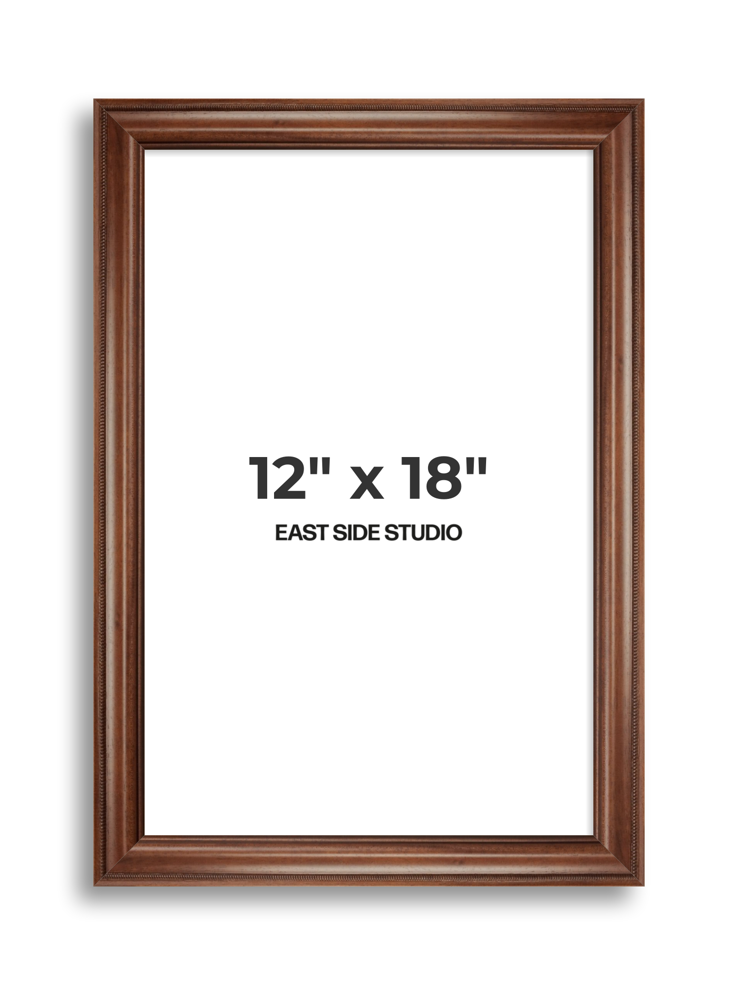 Wide Antique Walnut 12" x 18" picture frame