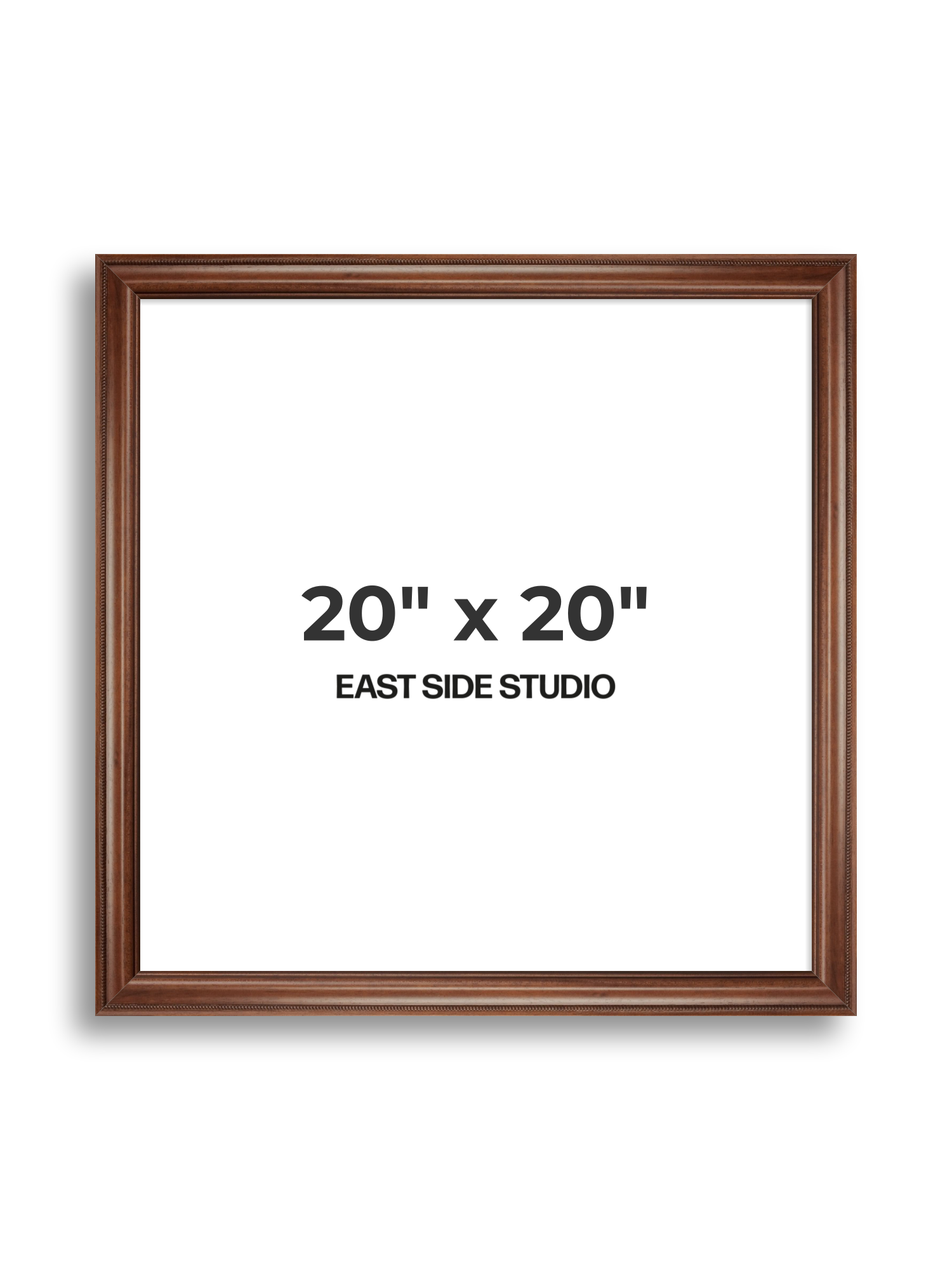 Wide Antique Walnut 20" x 20" picture frame