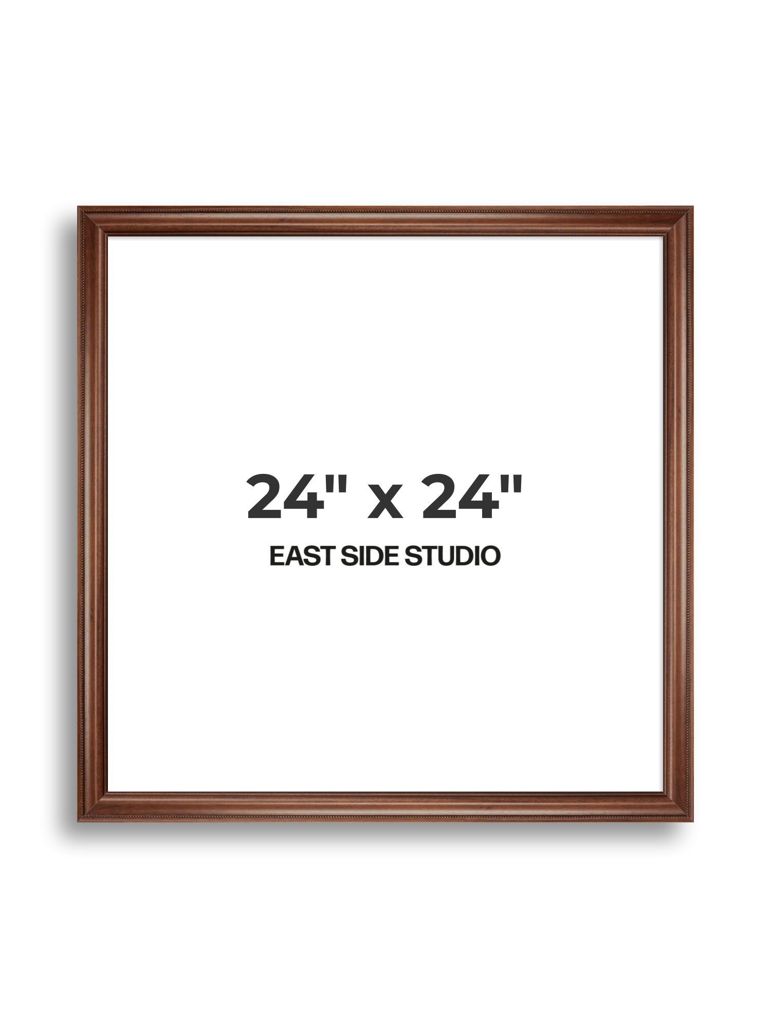 Wide Antique Walnut 24" x 24" picture frame