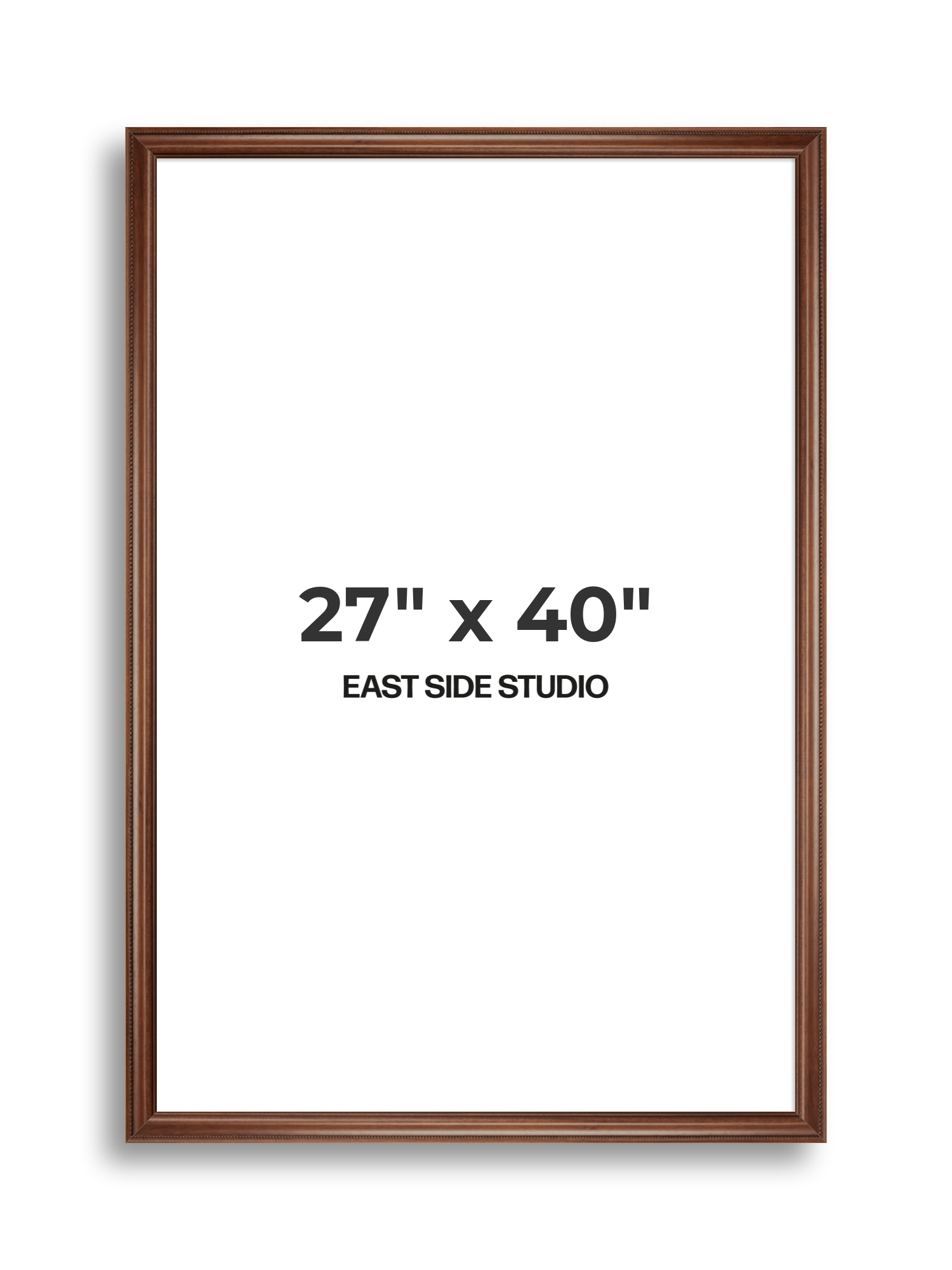 Wide Antique Walnut 27" x 40" picture frame