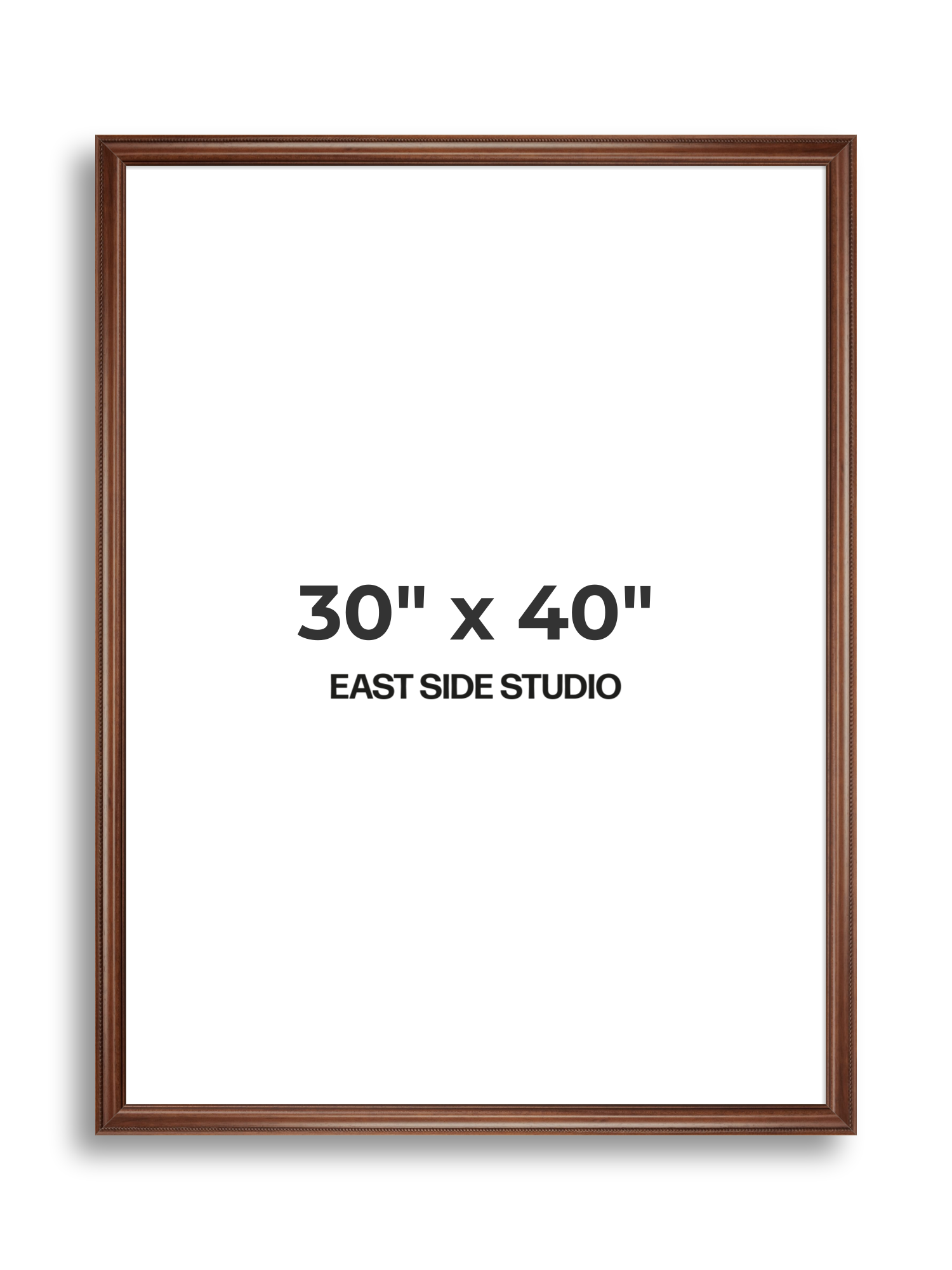 Wide Antique Walnut 30" x 40" picture frame
