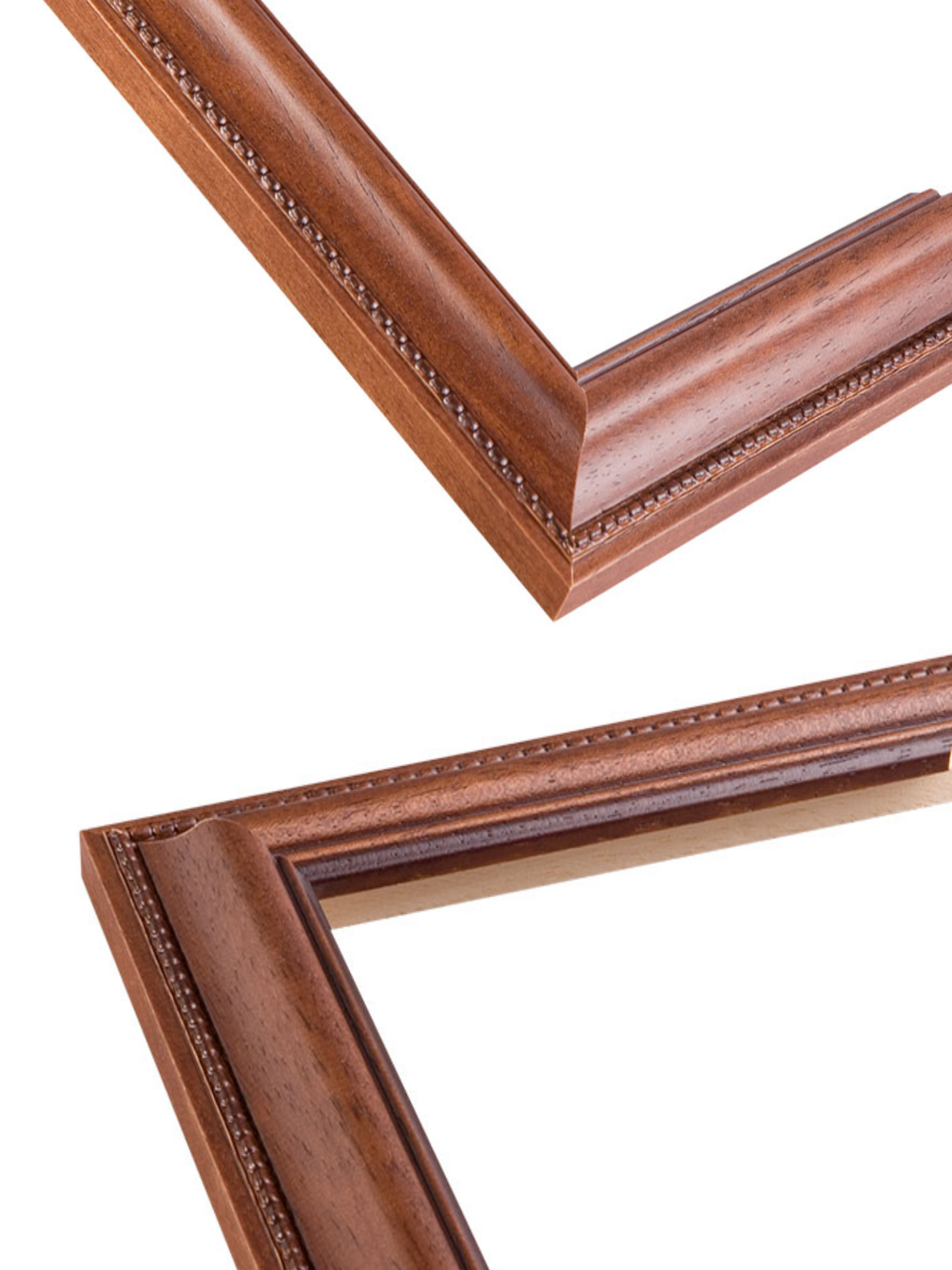 Wide Antique Walnut picture frame chevron view